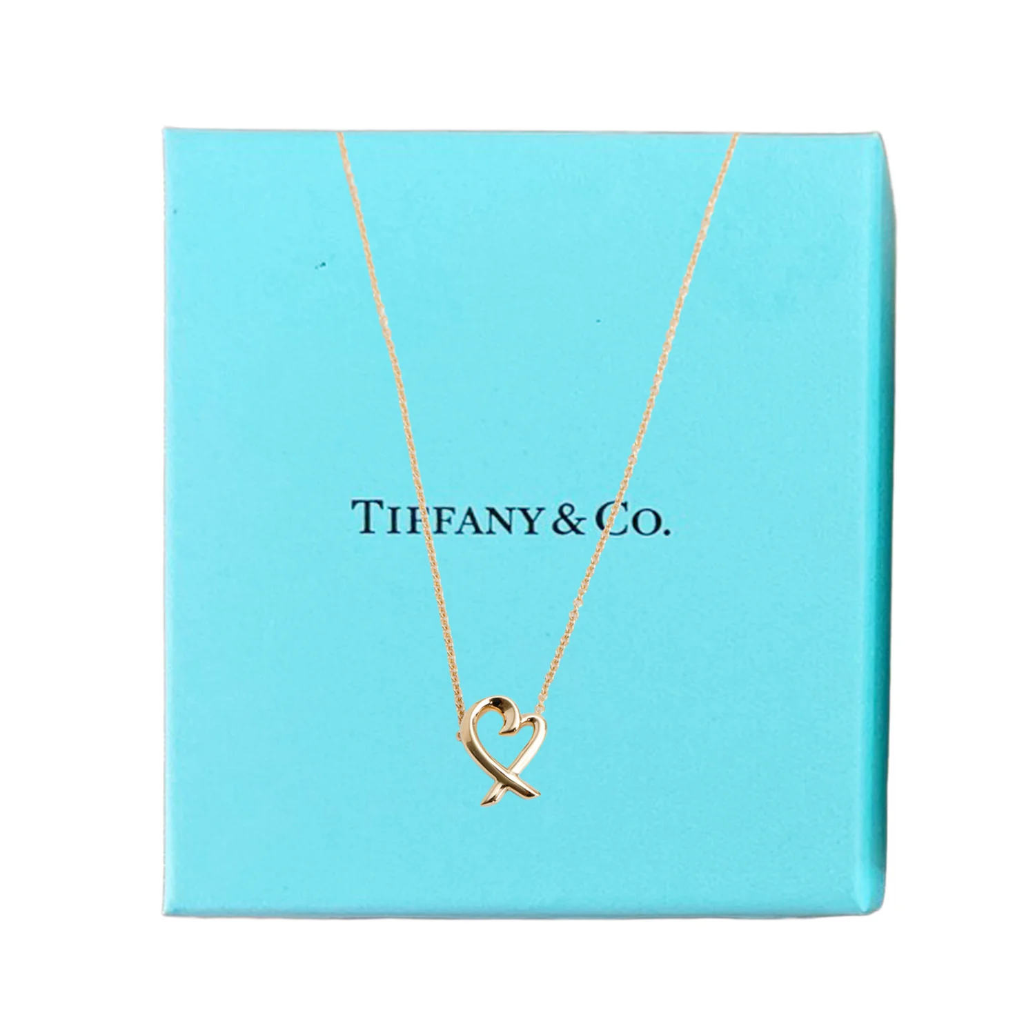 Tiffany & Co. Paloma Picasso 18k Yellow Gold Mini Loving Heart Pendant Necklace w/ Box - Image 3