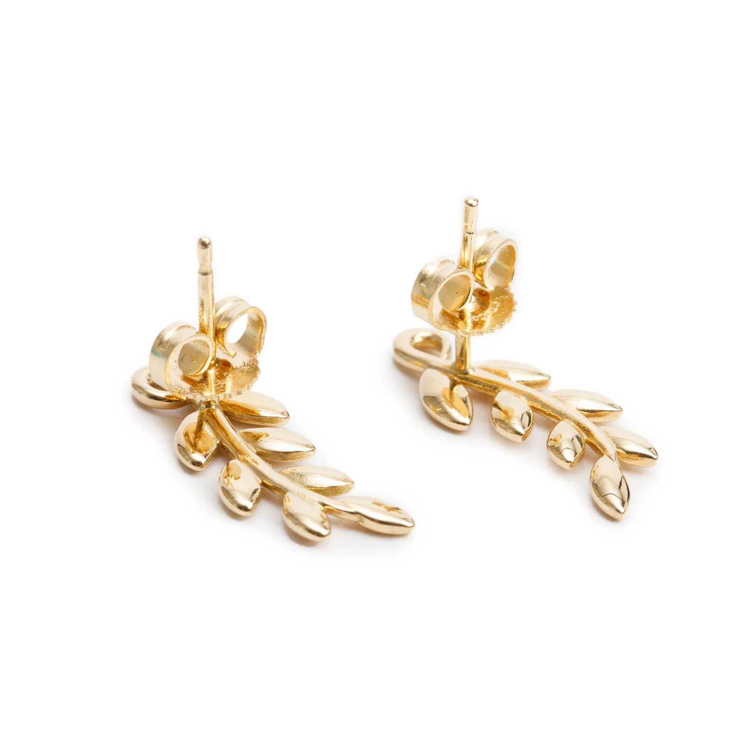 Tiffany & Co. Paloma Picasso 18k Yellow Olive Leaf Climber Earrings w/ Box - Image 3