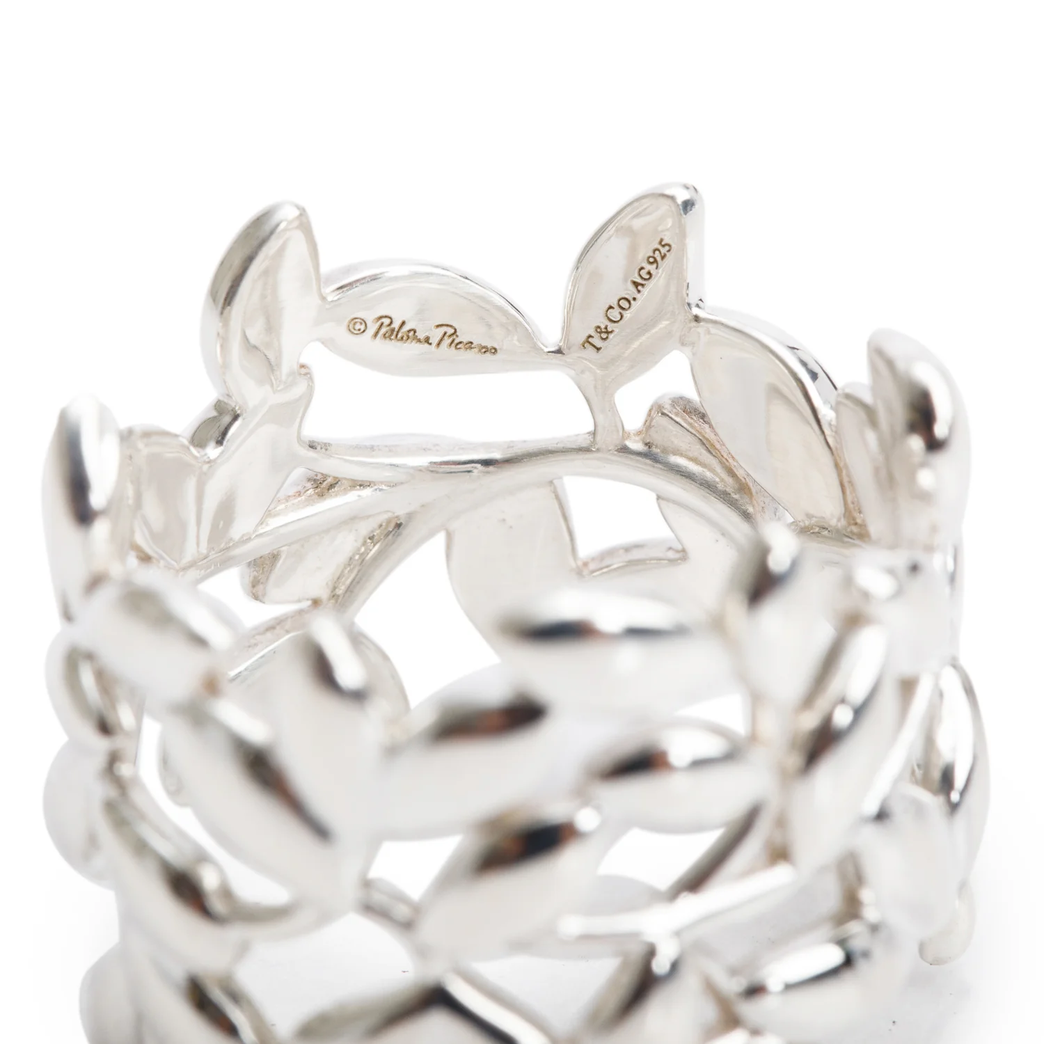 Tiffany & Co. Paloma Picasso Olive Leaf Band Ring, Size 7 - Image 3