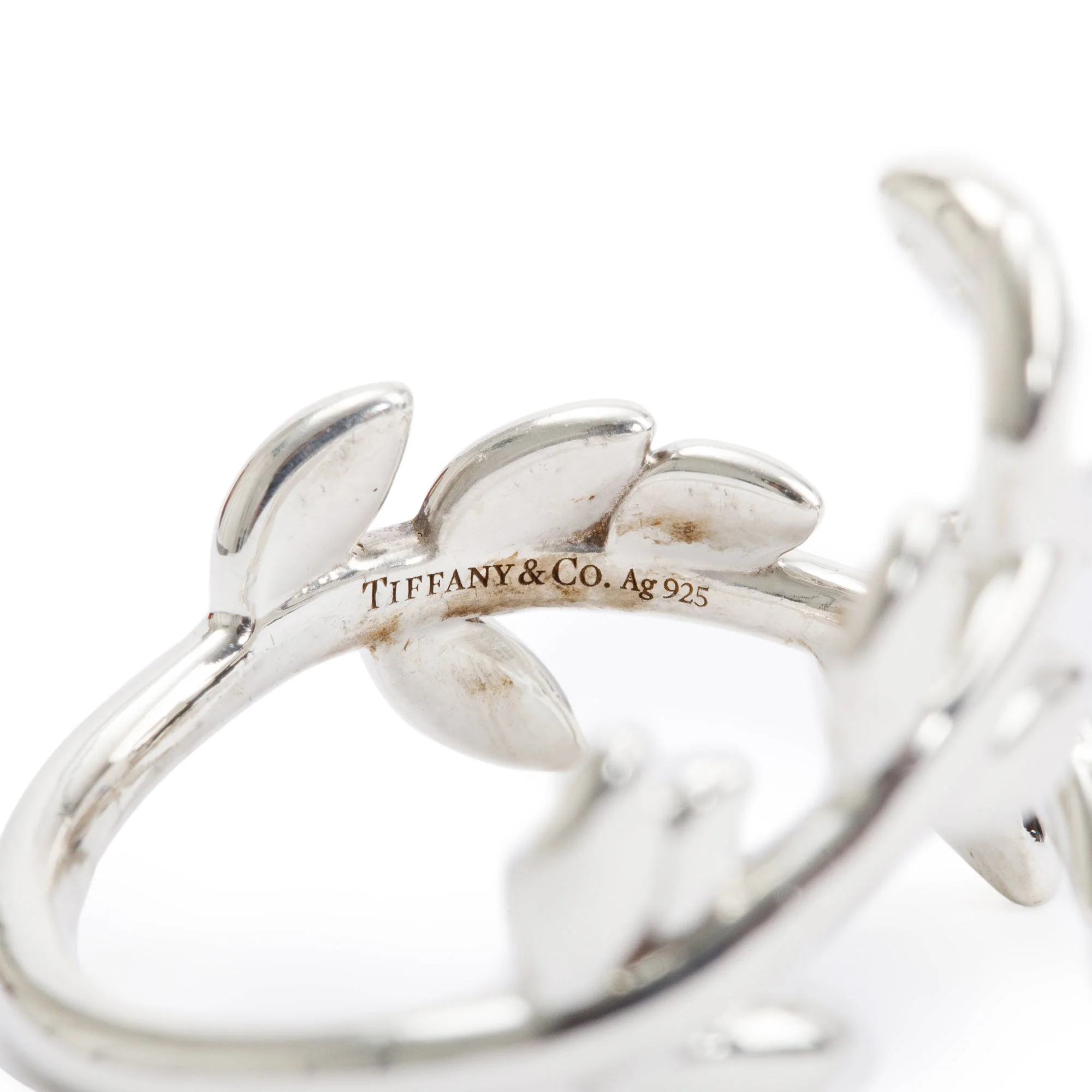 Tiffany & Co. Paloma Picasso Sterling Silver Olive Leaf Bypass Ring, Size 6.5 - Image 4