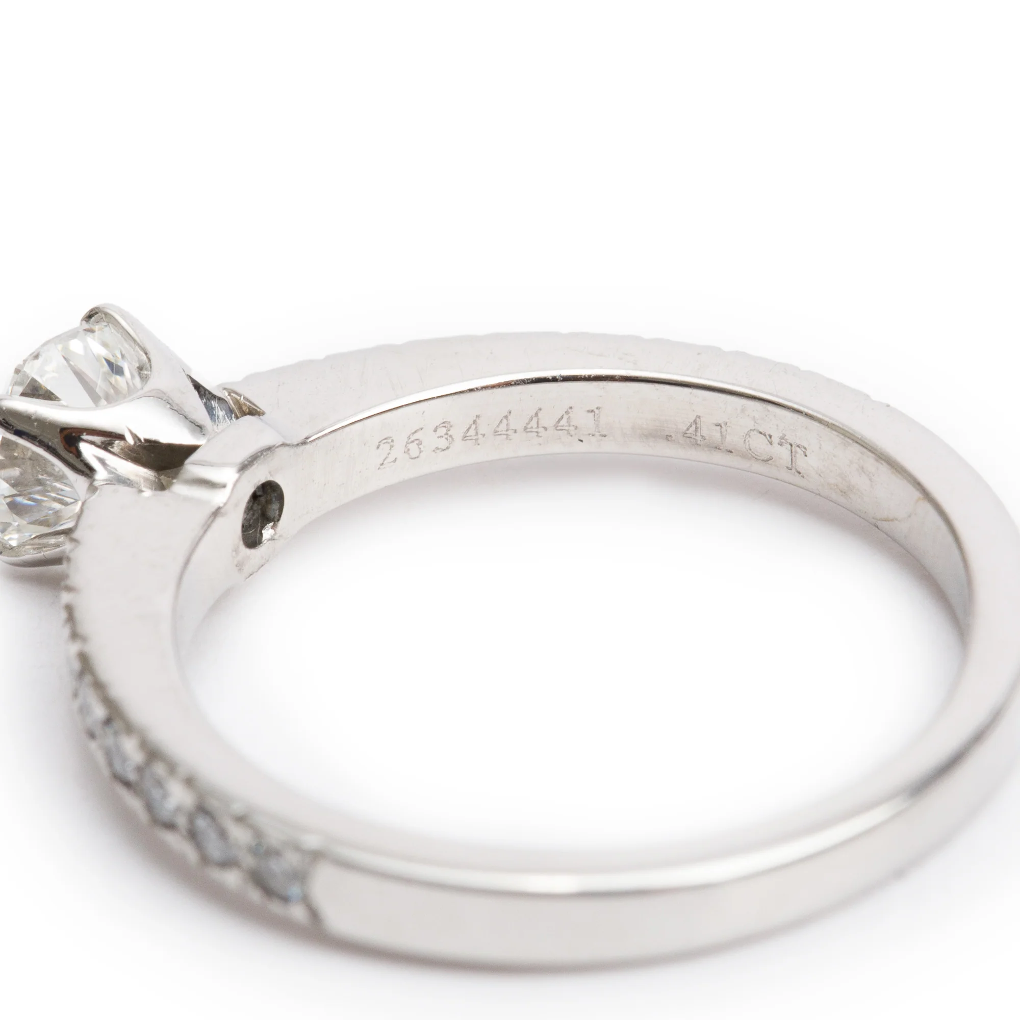 Tiffany & Co. Platinum 0.41 ct. Square Cushion Cut Diamond Novo Engagement Ring, Size 4.5 w/ Papers - Image 5