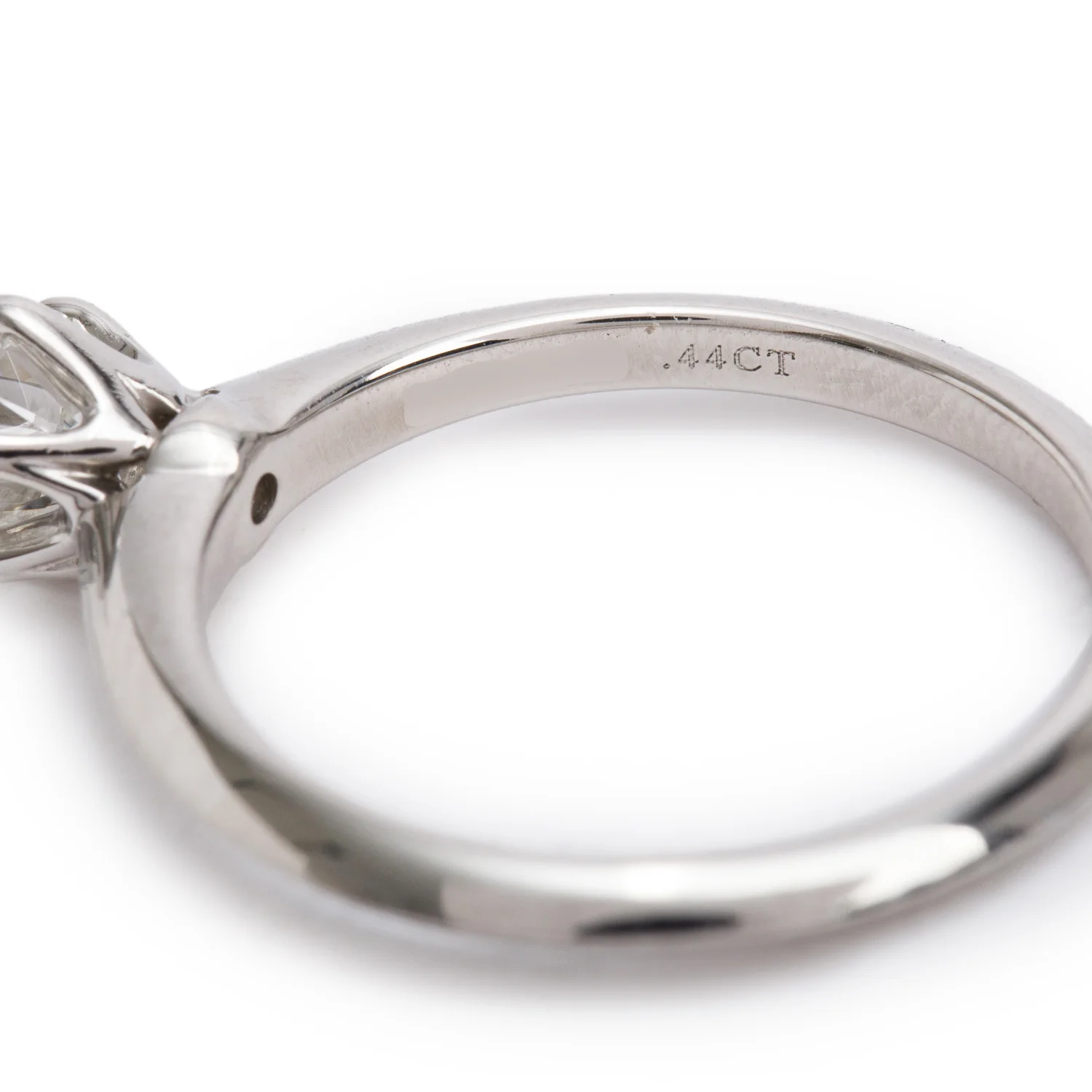 Tiffany & Co. Platinum 0.44 ct. Diamond Solitaire Engagement Ring, Size 6 w/ Box - Image 2