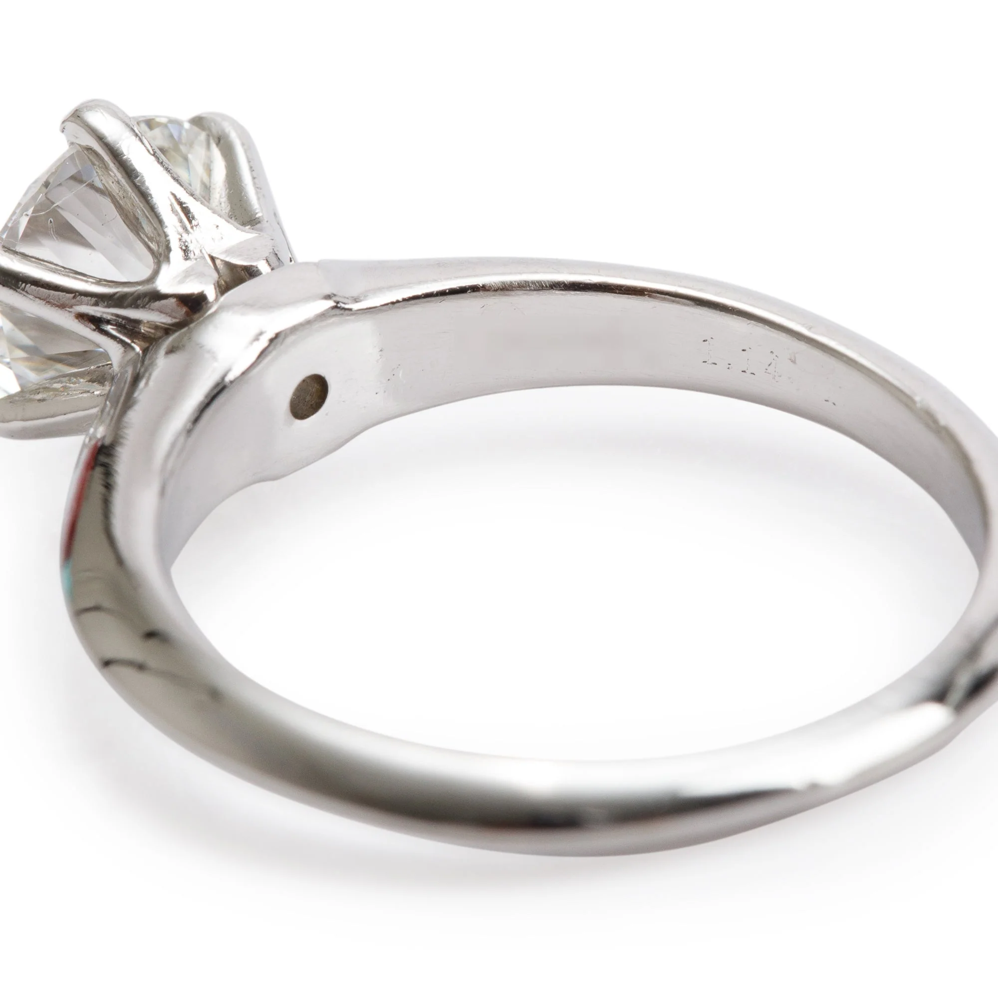 Tiffany & Co. Platinum 1.14 ct. Diamond Solitaire Engagement Ring, Size 5 w/ Box - Image 5