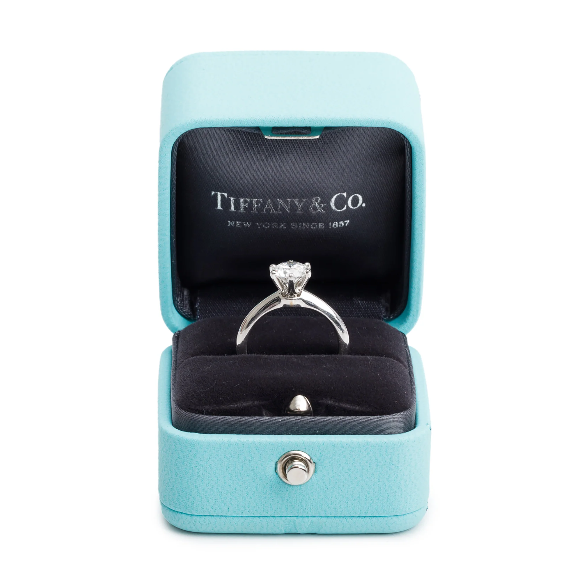 Tiffany & Co. Platinum 1.15 ct. Diamond Solitaire Engagement Ring, Size 5.5 w/ Box - Image 2