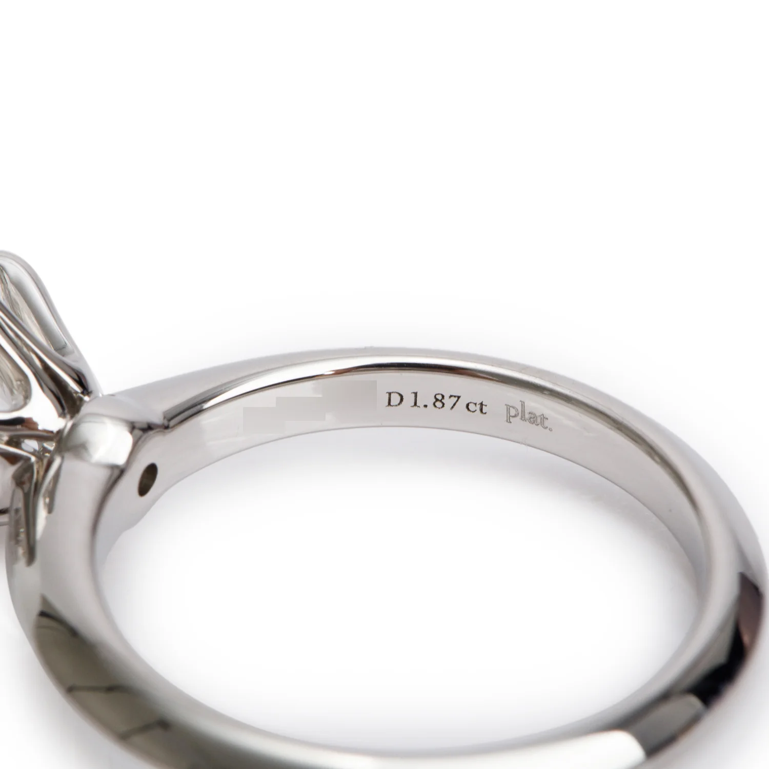 Tiffany & Co. Platinum 1.87 ct. Diamond Solitaire Engagement Ring, Size 6 w/ Box & Papers - Image 4
