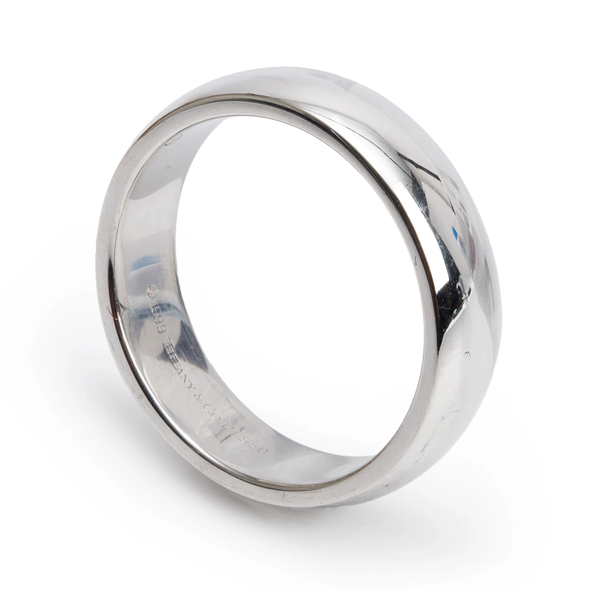 Tiffany & Co. Platinum 6 MM Wedding Band Ring, Size 9 - Image 2