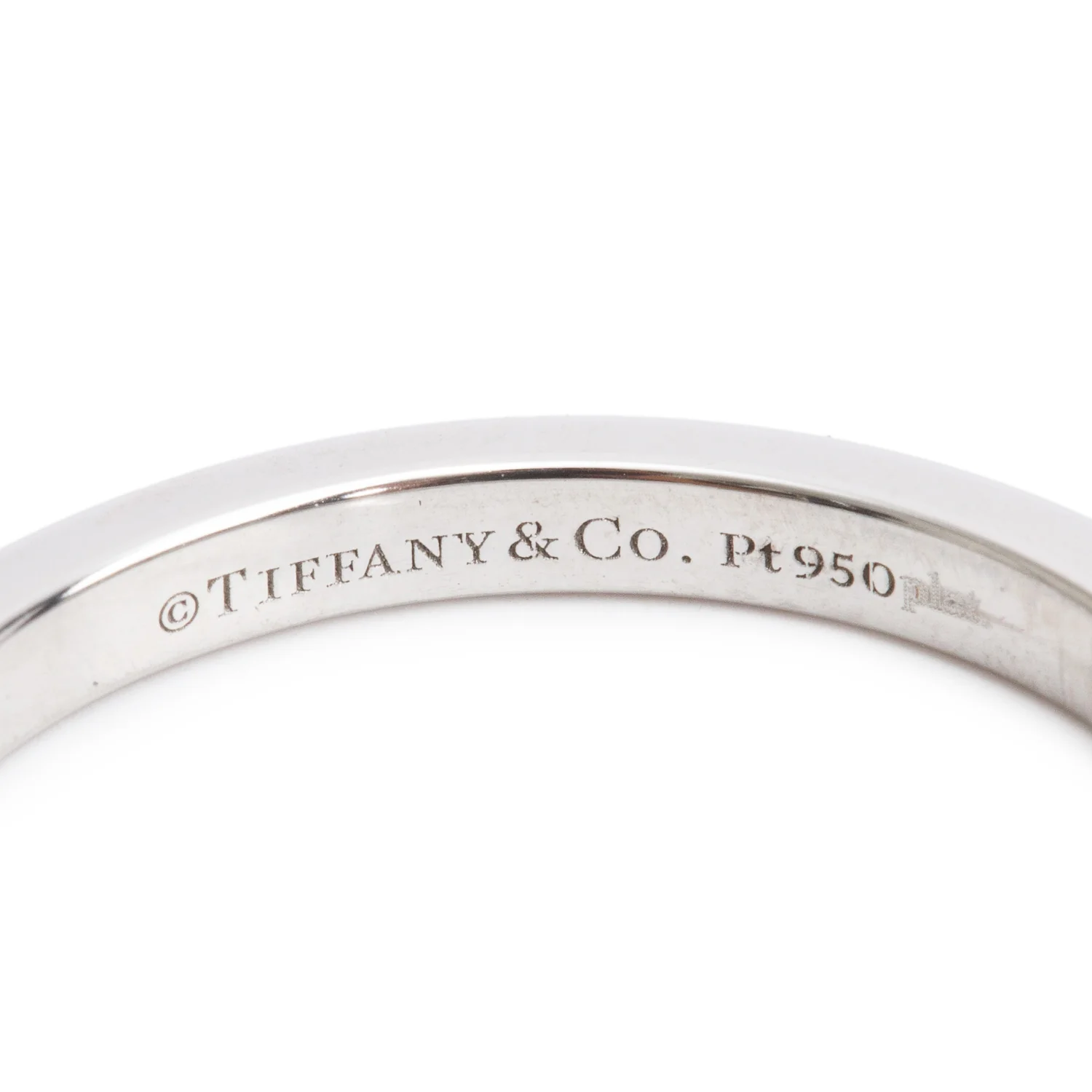 Tiffany & Co. Platinum Diamond 2 MM Forever Wedding Band Ring, Size 6.25 w/ Box - Image 3