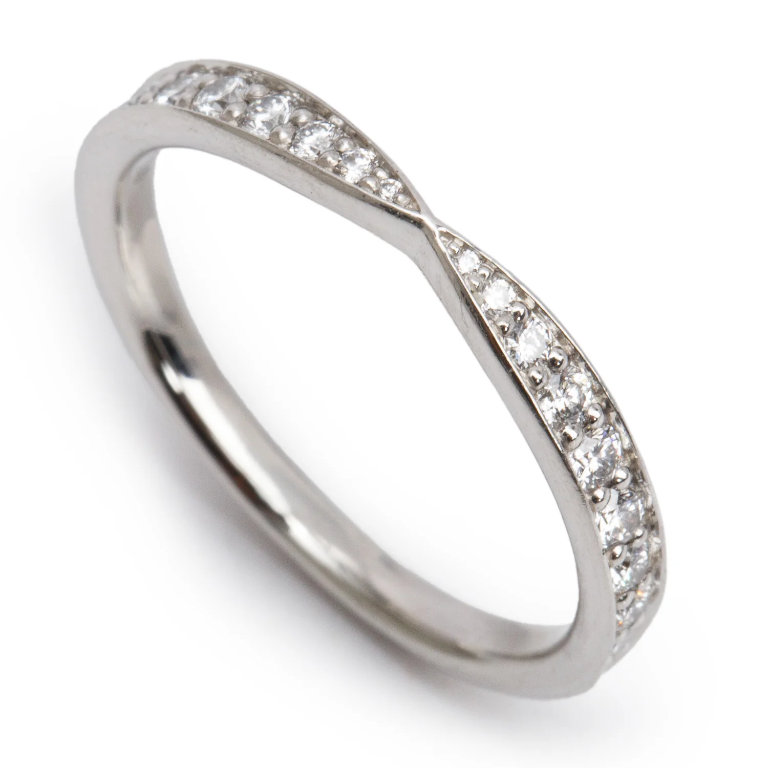 Tiffany & Co. Platinum Diamond Harmony 1.8 MM Wedding Band Ring, Size 6 - Image 3