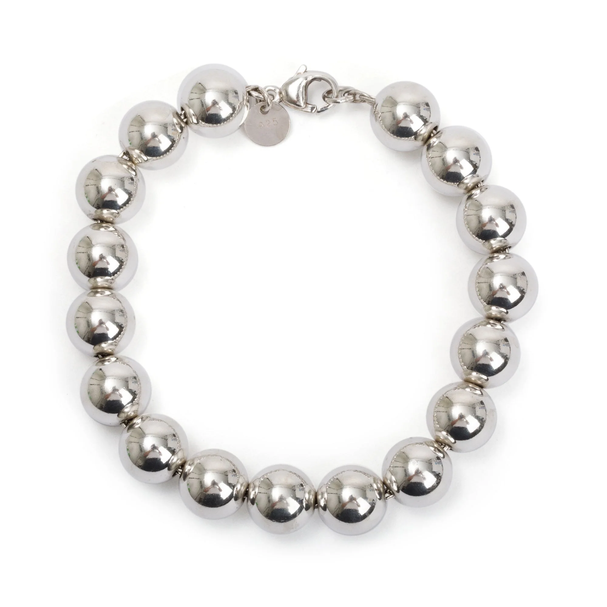 Tiffany & Co. Sterling Silver 10 MM HardWear Ball Bracelet