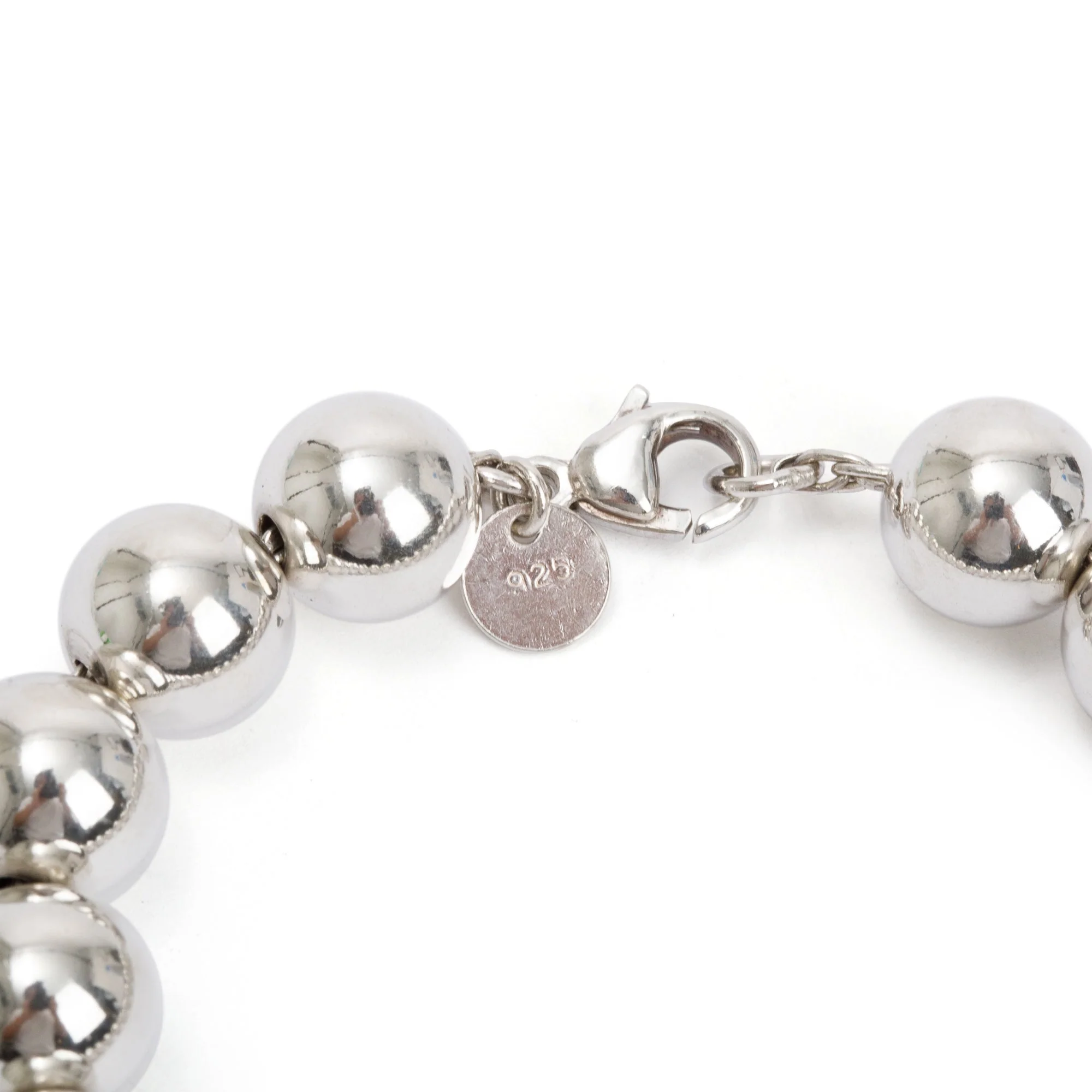 Tiffany & Co. Sterling Silver 10 MM HardWear Ball Bracelet - Image 2