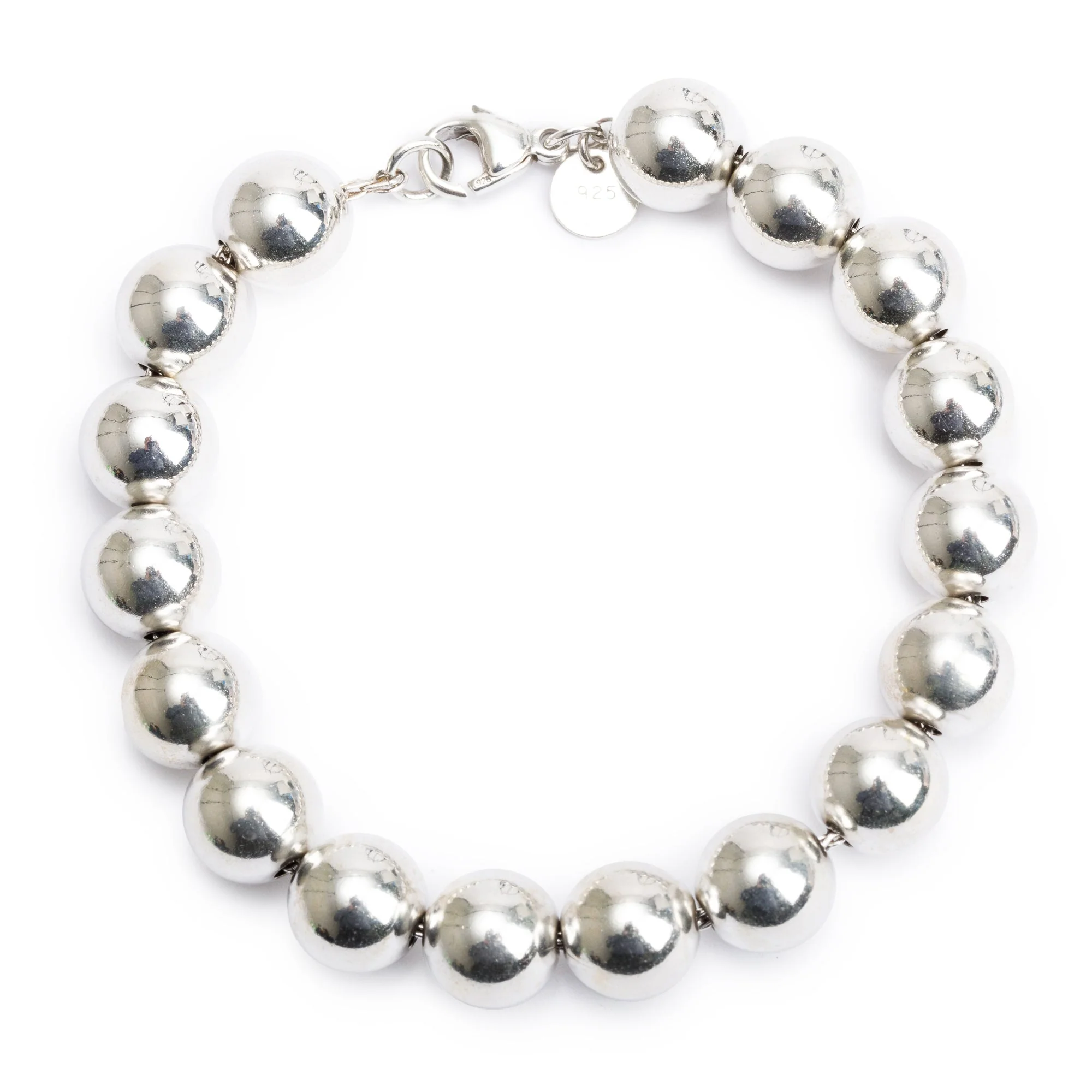 Tiffany & Co. Sterling Silver 10 MM HardWear Ball Bracelet