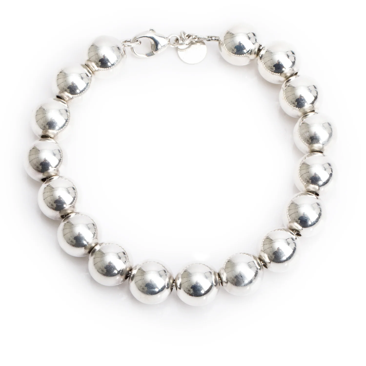 Tiffany & Co. Sterling Silver 10 MM HardWear Ball Bracelet