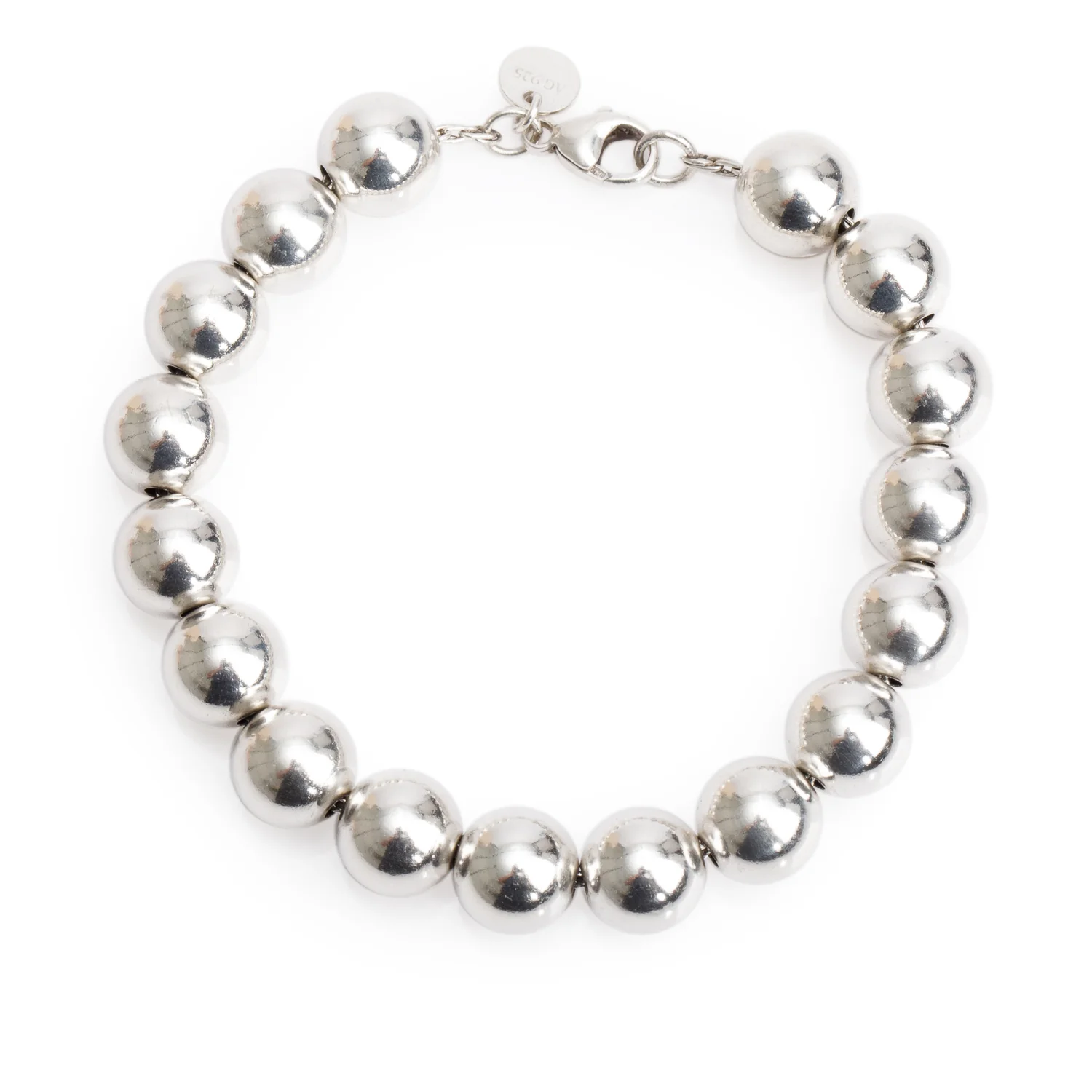 Tiffany & Co. Sterling Silver 10 MM HardWear Ball Bracelet