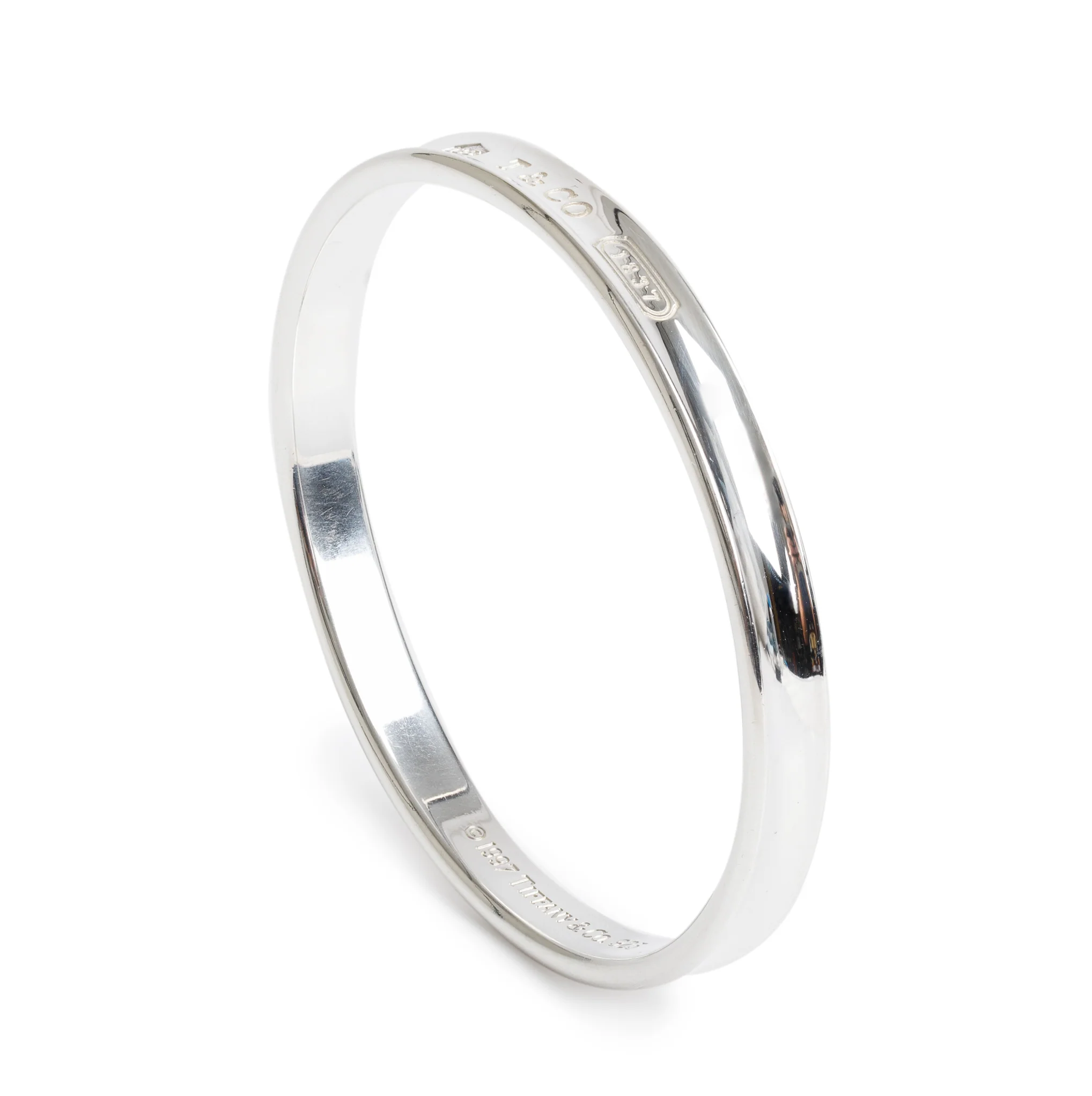 Tiffany & Co. Sterling Silver 1837 Bangle Bracelet - Image 2