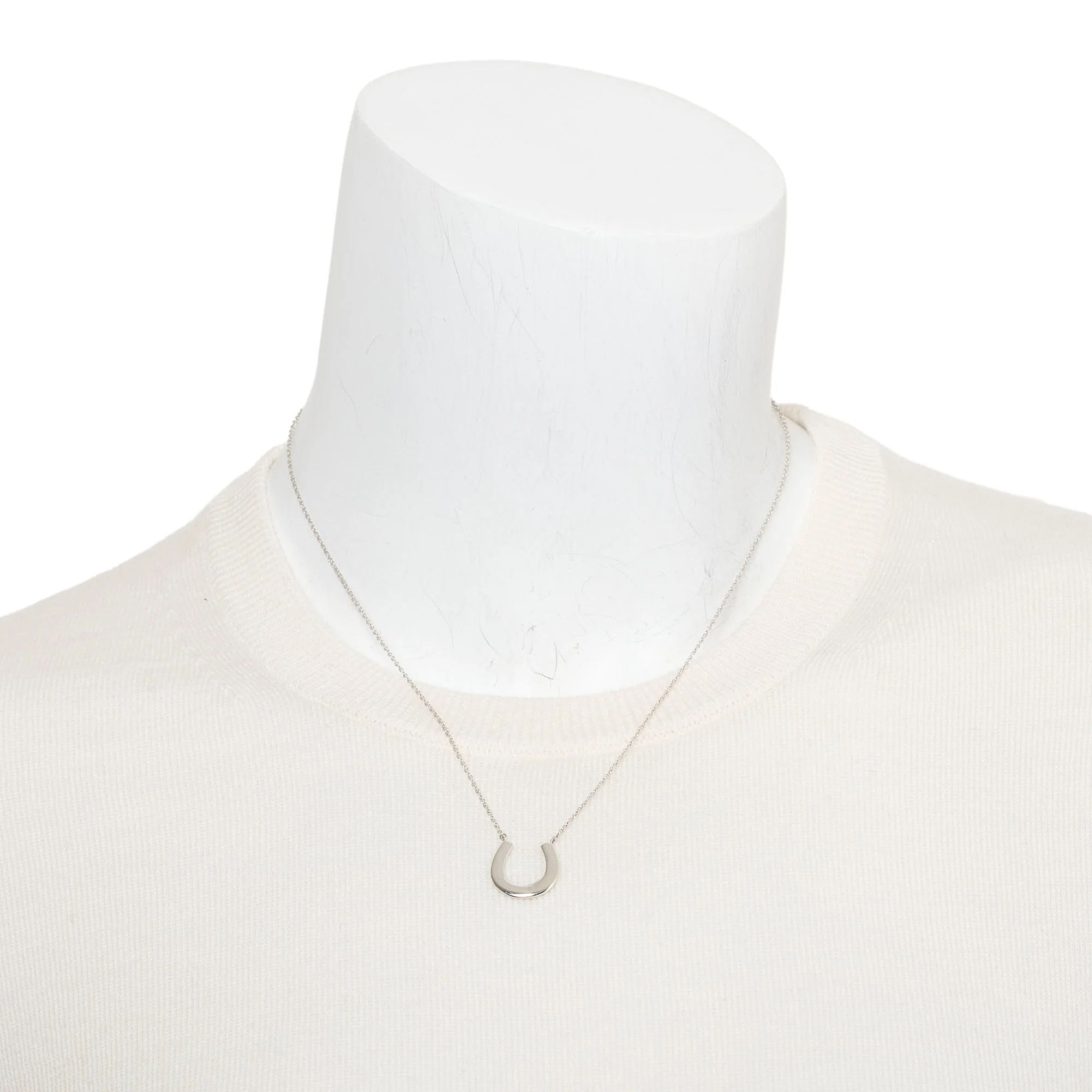 Tiffany & Co. Sterling Silver 1837 Horseshoe Pendant Necklace - Image 2
