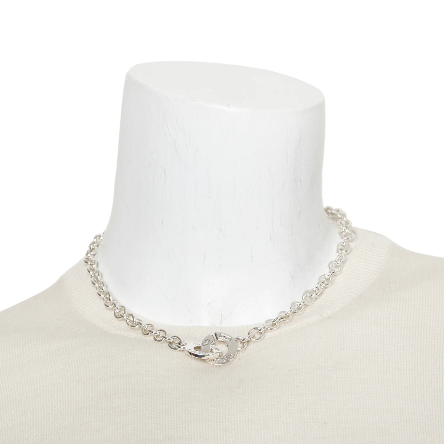 Tiffany & Co. Sterling Silver 1837 Interlocking Circle Link Necklace - Image 2
