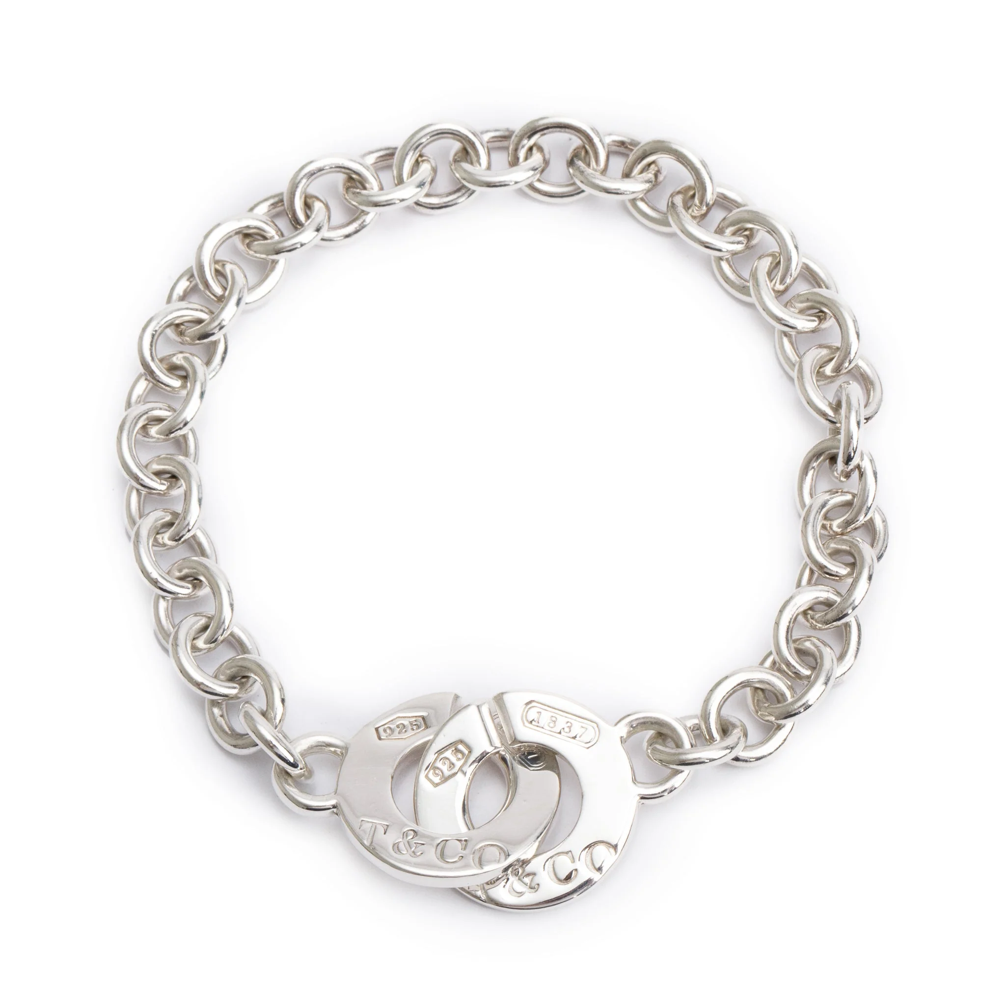 Tiffany & Co. Sterling Silver 1837 Interlocking Circles Bracelet