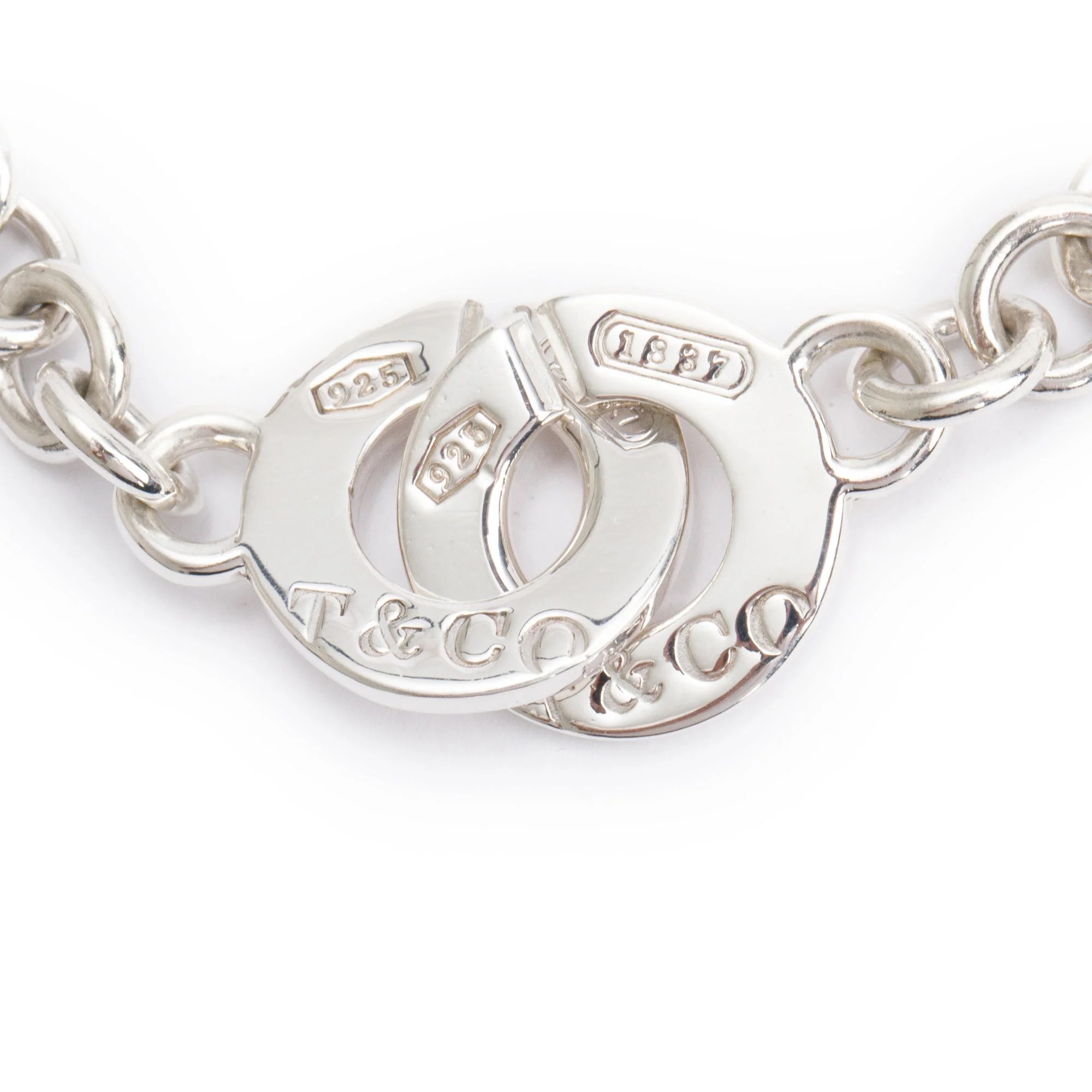 Tiffany & Co. Sterling Silver 1837 Interlocking Circles Bracelet - Image 2