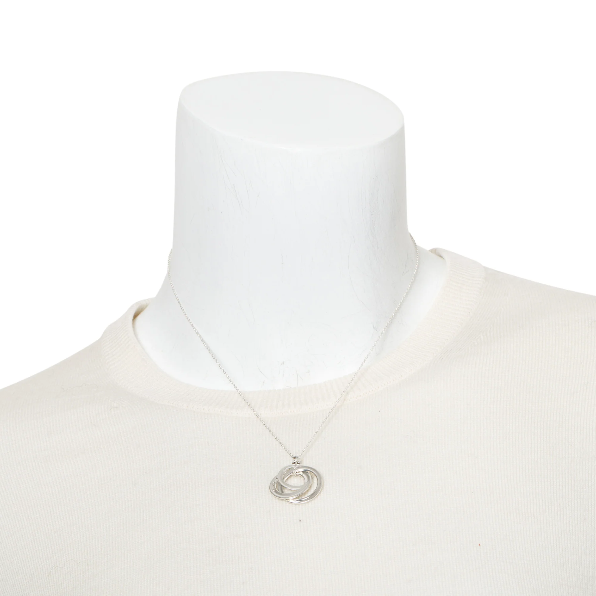 Tiffany & Co. Sterling Silver 1837 Interlocking Circles Pendant Necklace - Image 2