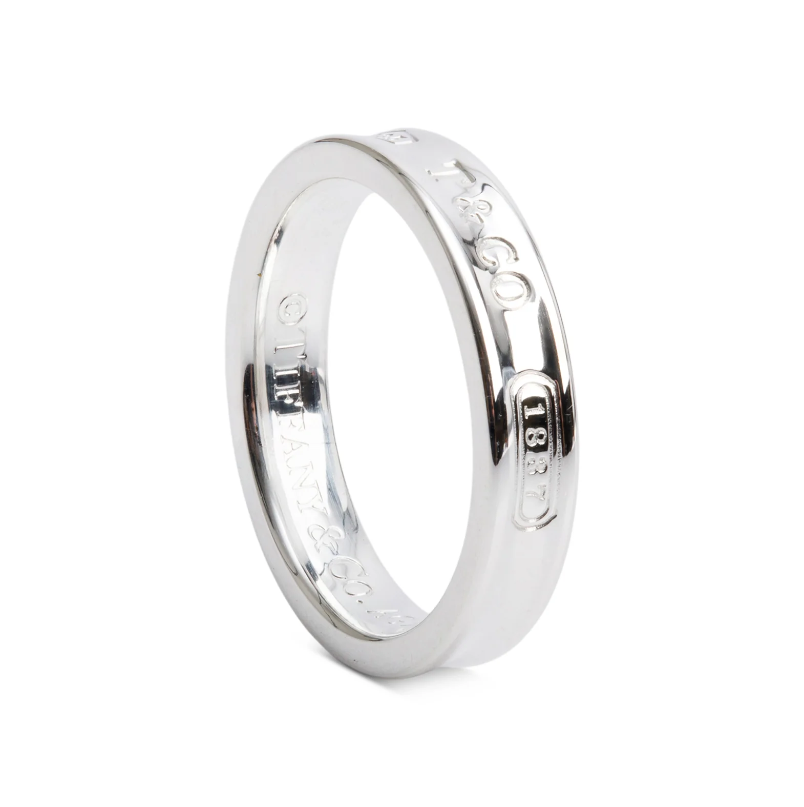 Tiffany & Co. Sterling Silver 1837 Narrow Ring, Size 6 - Image 2