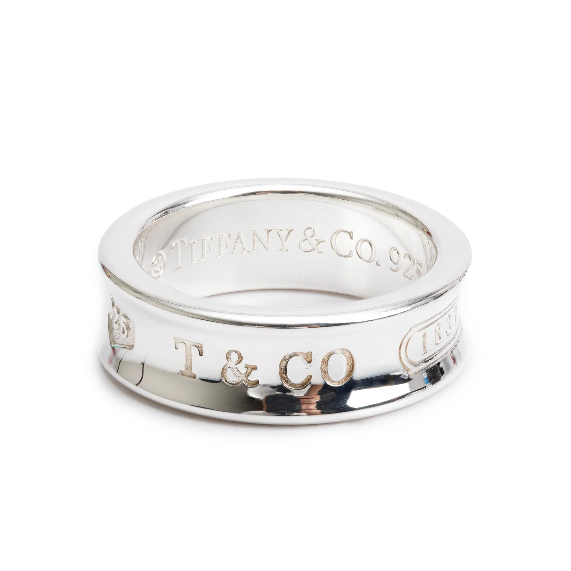 Tiffany & Co. Sterling Silver 1837 Ring, Size 7