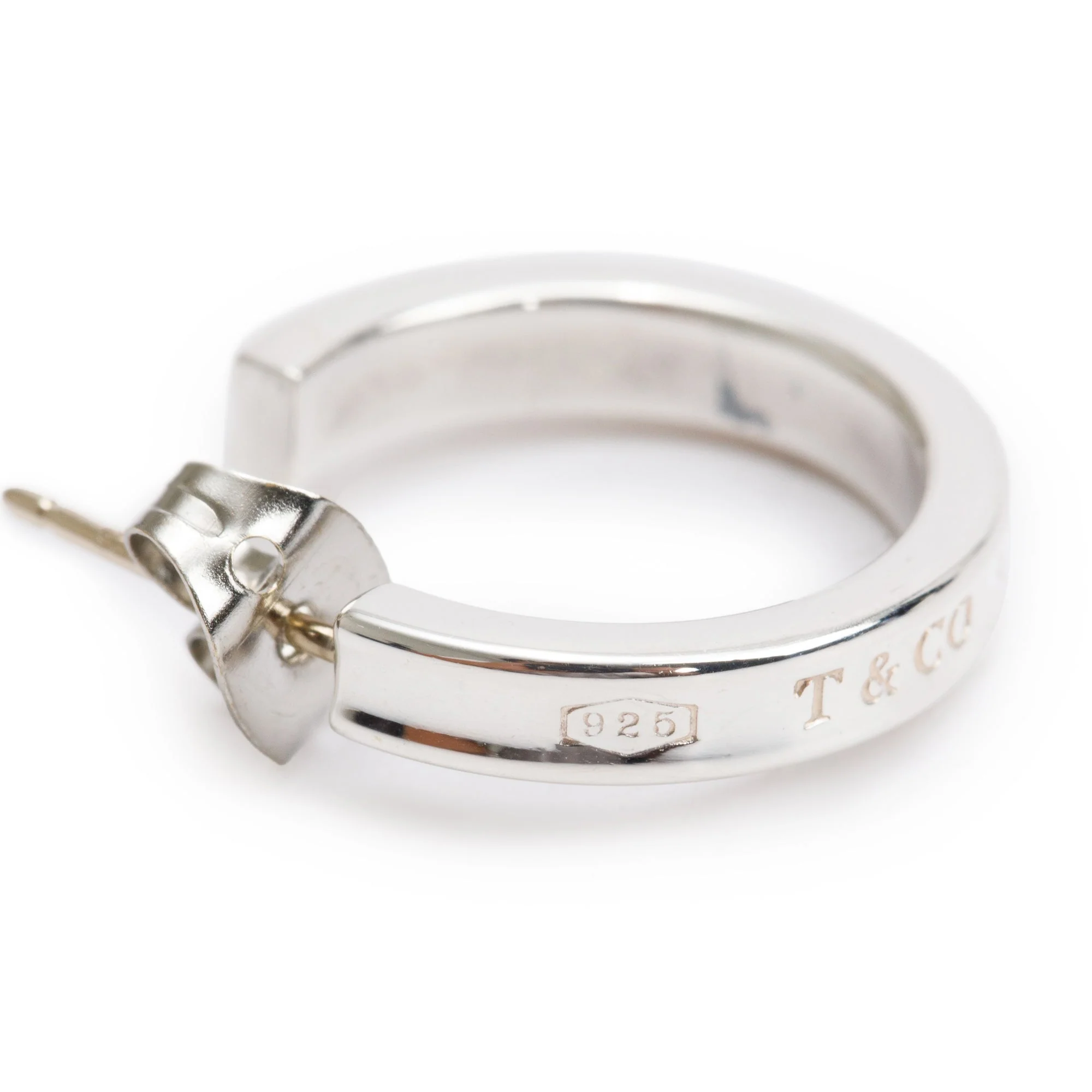 Tiffany & Co. Sterling Silver 1837 Small Hoop Earrings - Image 3