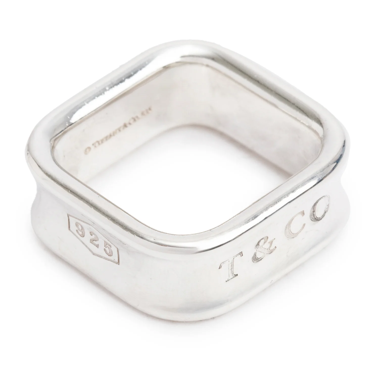 Tiffany & Co. Sterling Silver 1837 Square Ring, Size 5.25 - Image 2