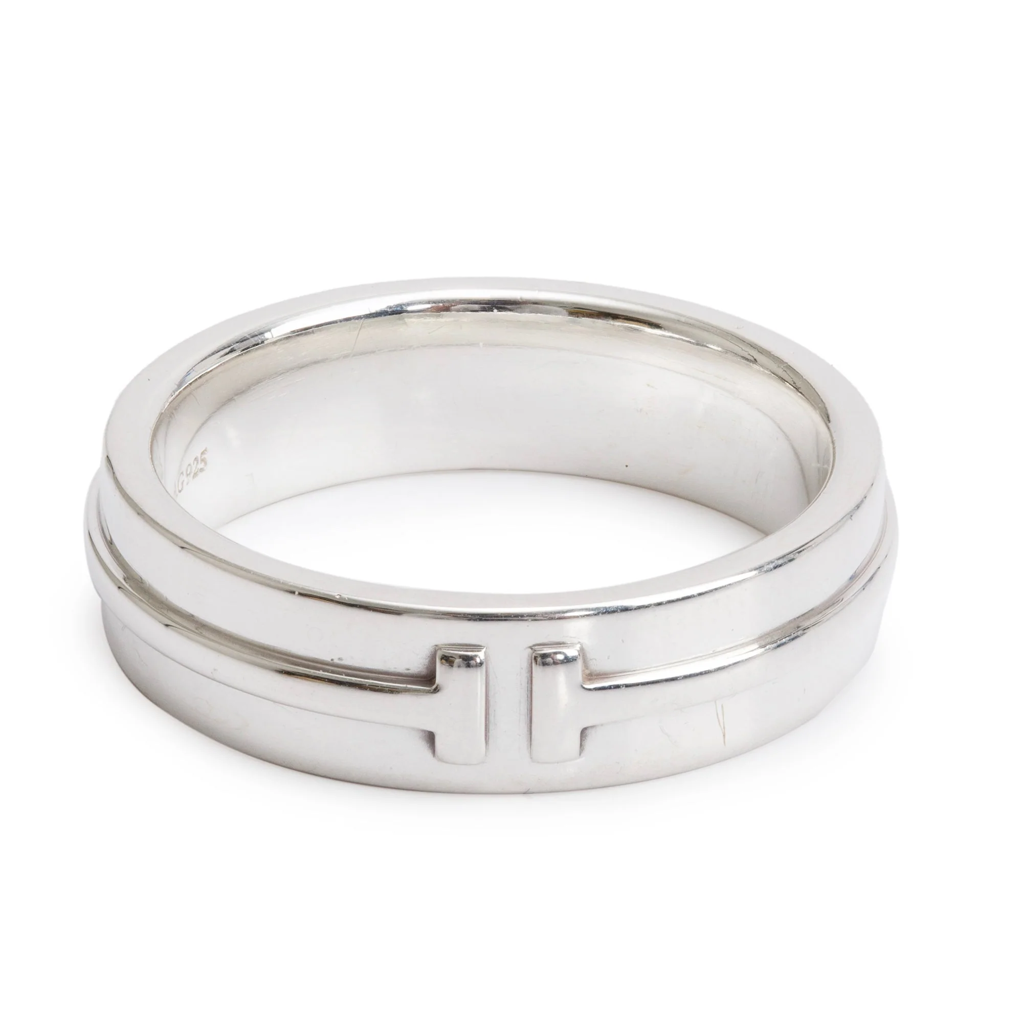 Tiffany & Co. Sterling Silver 6 MM T Narrow Ring, Size 9.25 - Image 2
