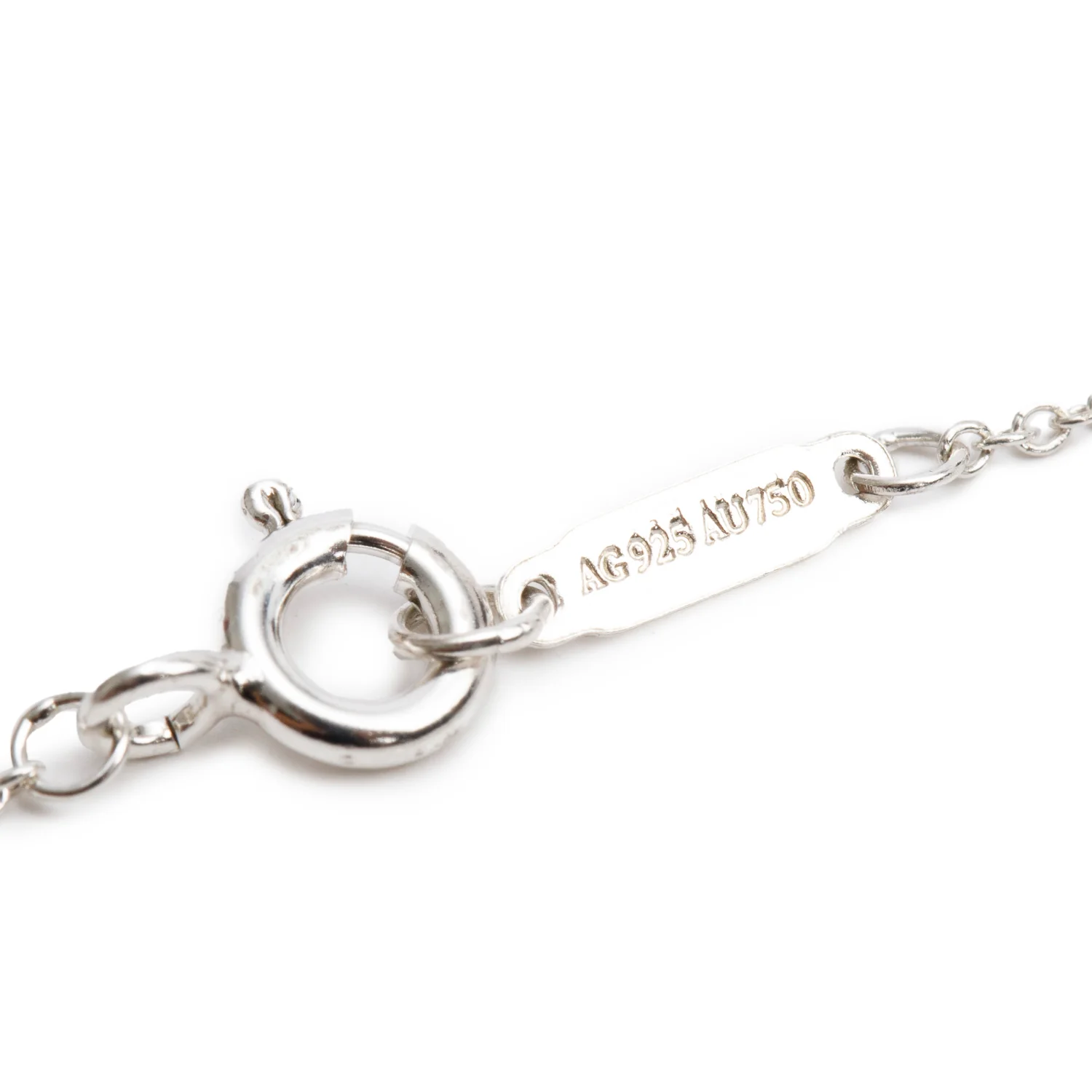 Tiffany & Co. Sterling Silver and 18k Rose & Yellow Gold Mini Three-Key Pendant Necklace - Image 3