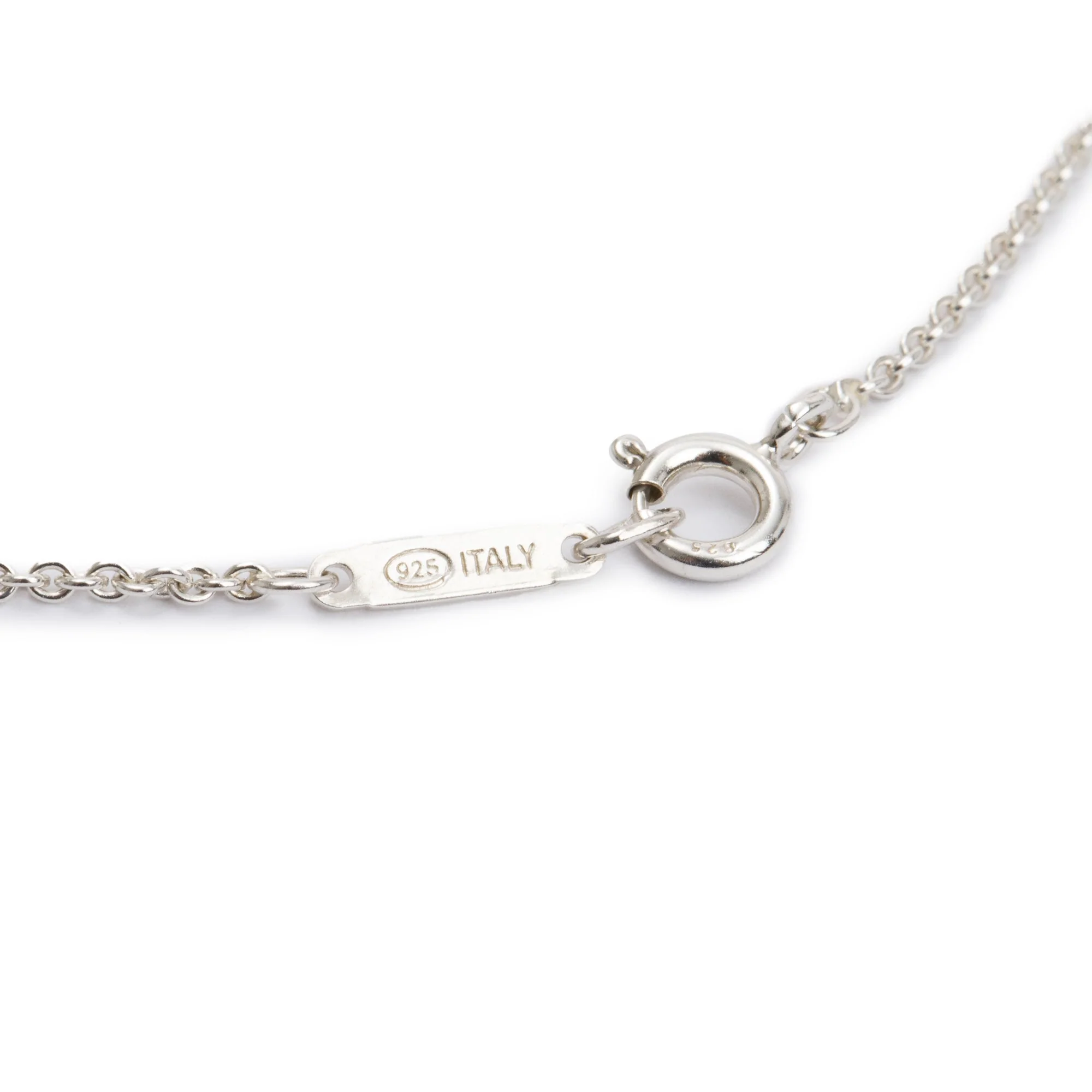 Tiffany & Co. Sterling Silver Atlas Cube Pendant Necklace - Image 4