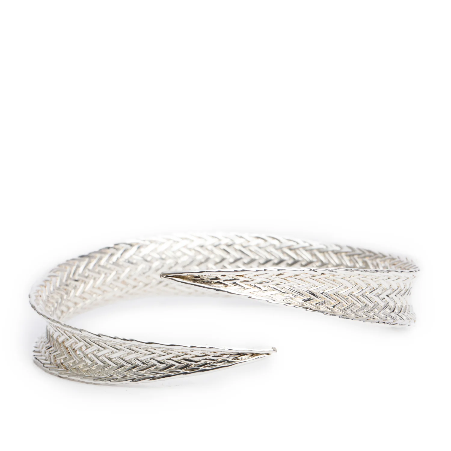 Tiffany & Co. Sterling Silver Basket Weave Cuff Bracelet - Image 2