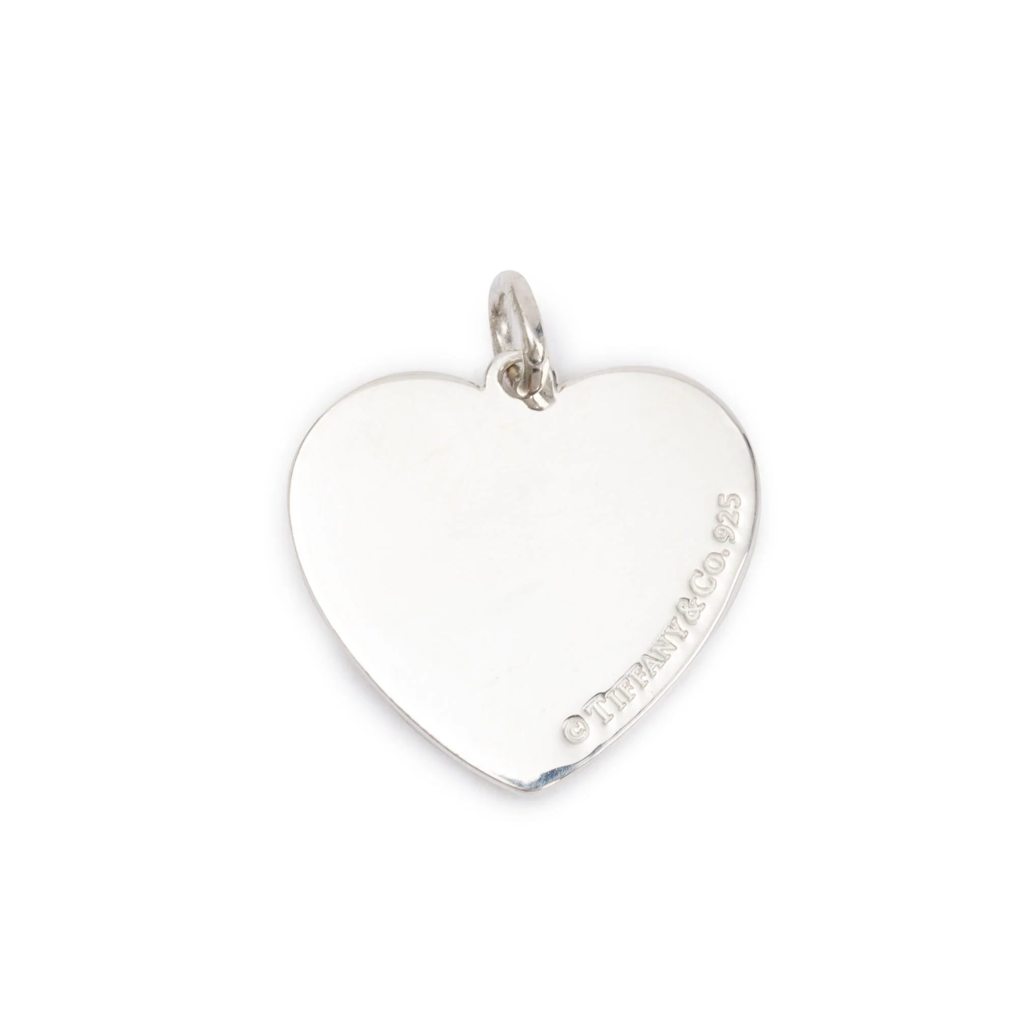 Tiffany & Co. Sterling Silver Beaded Edge Heart Charm - Image 2