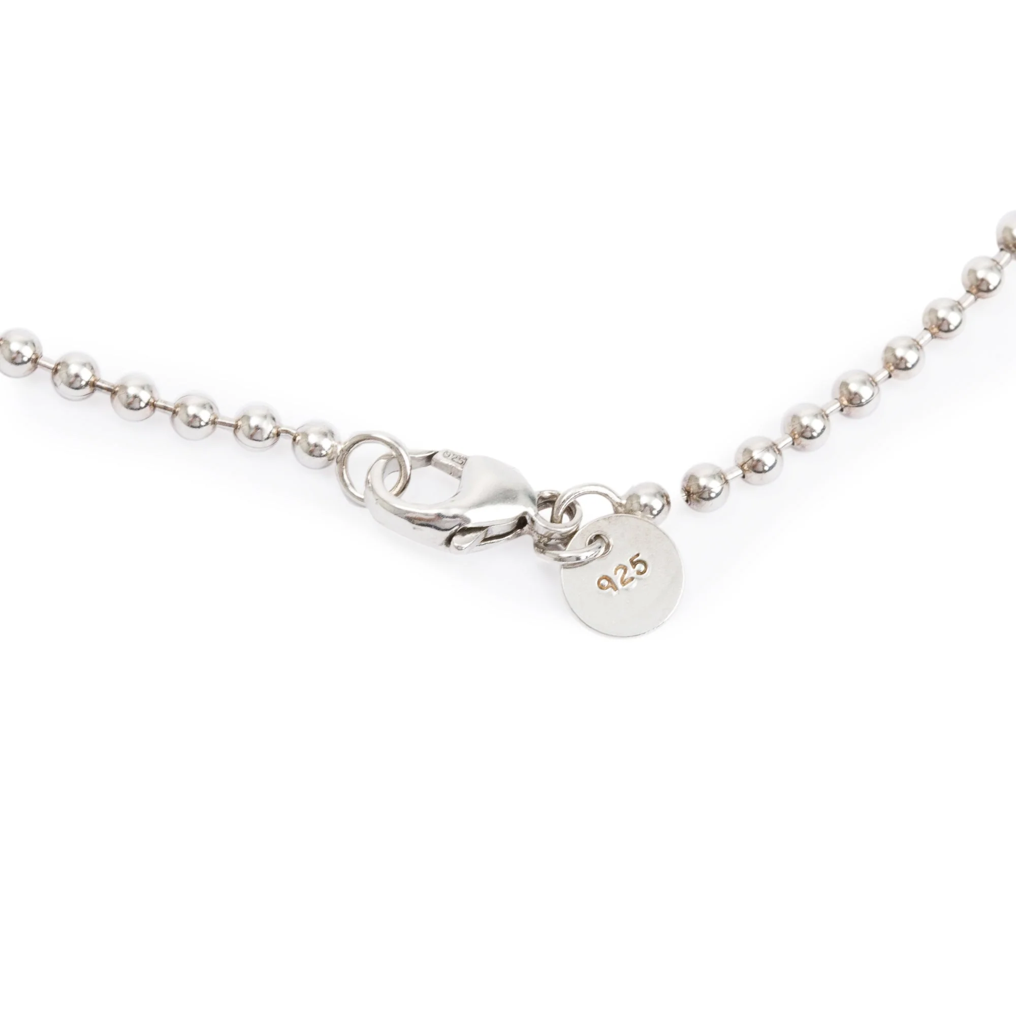 Tiffany & Co. Sterling Silver Blue Enamel Beaded Heart Key Pendant Necklace - Image 3
