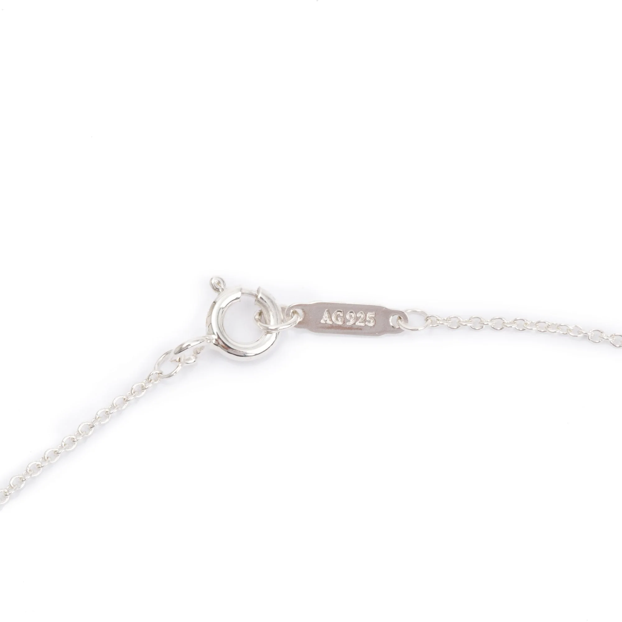 Tiffany & Co. Sterling Silver Blue Enamel Mini Heart Key Pendant Necklace - Image 4