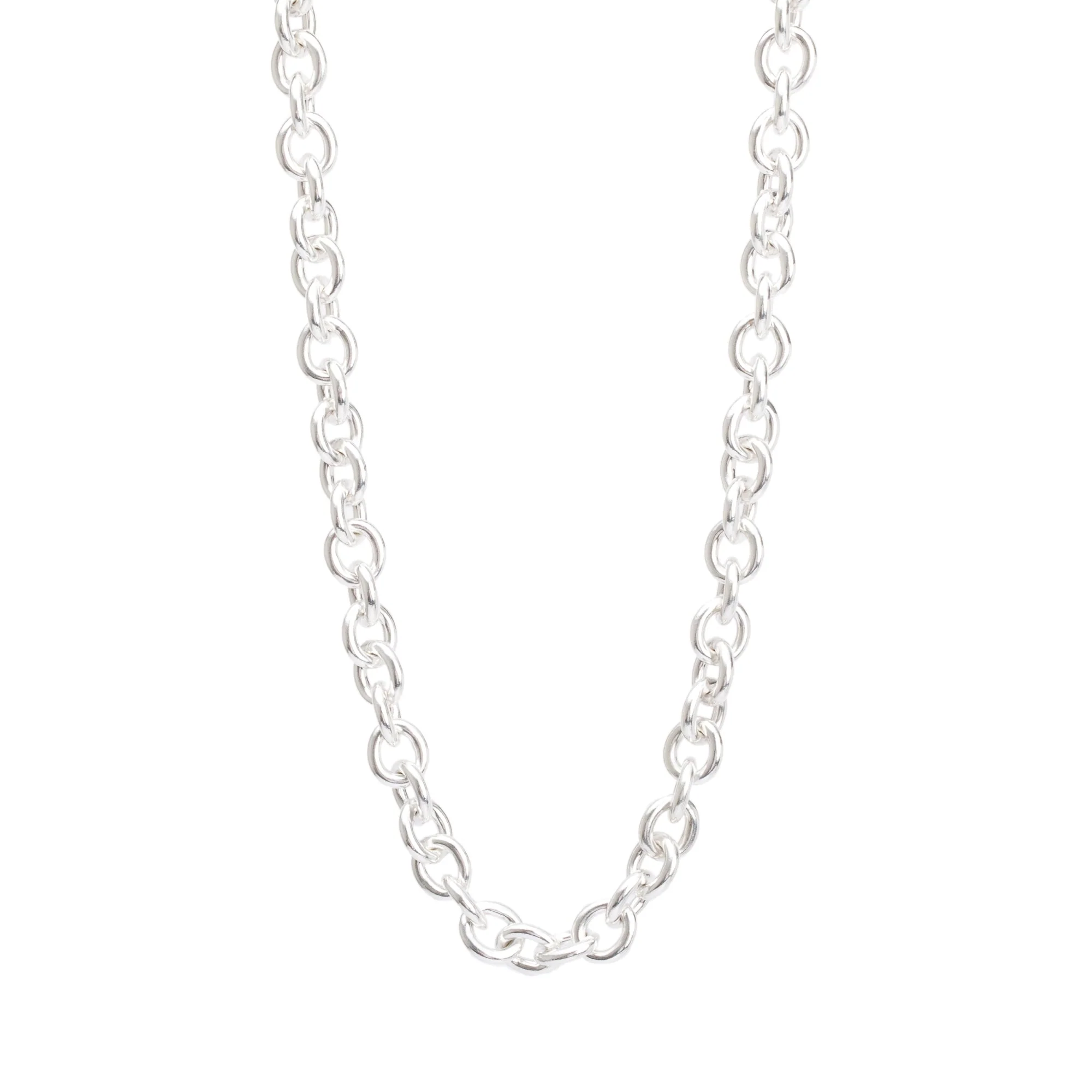 Tiffany & Co. Sterling Silver Circle Link Chain Necklace - Image 3