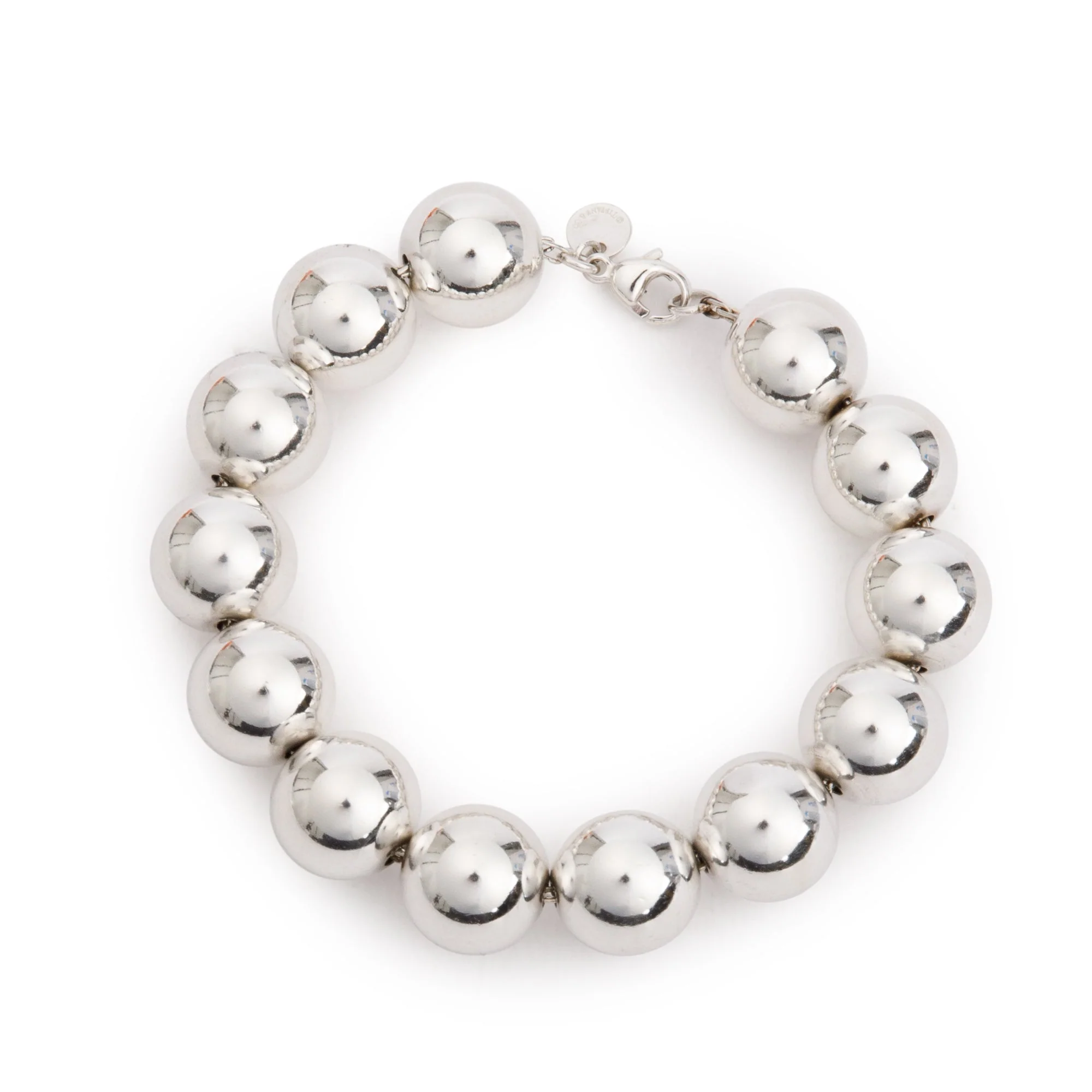 Tiffany & Co. Sterling Silver Extra Large 14 MM HardWear Ball Bracelet