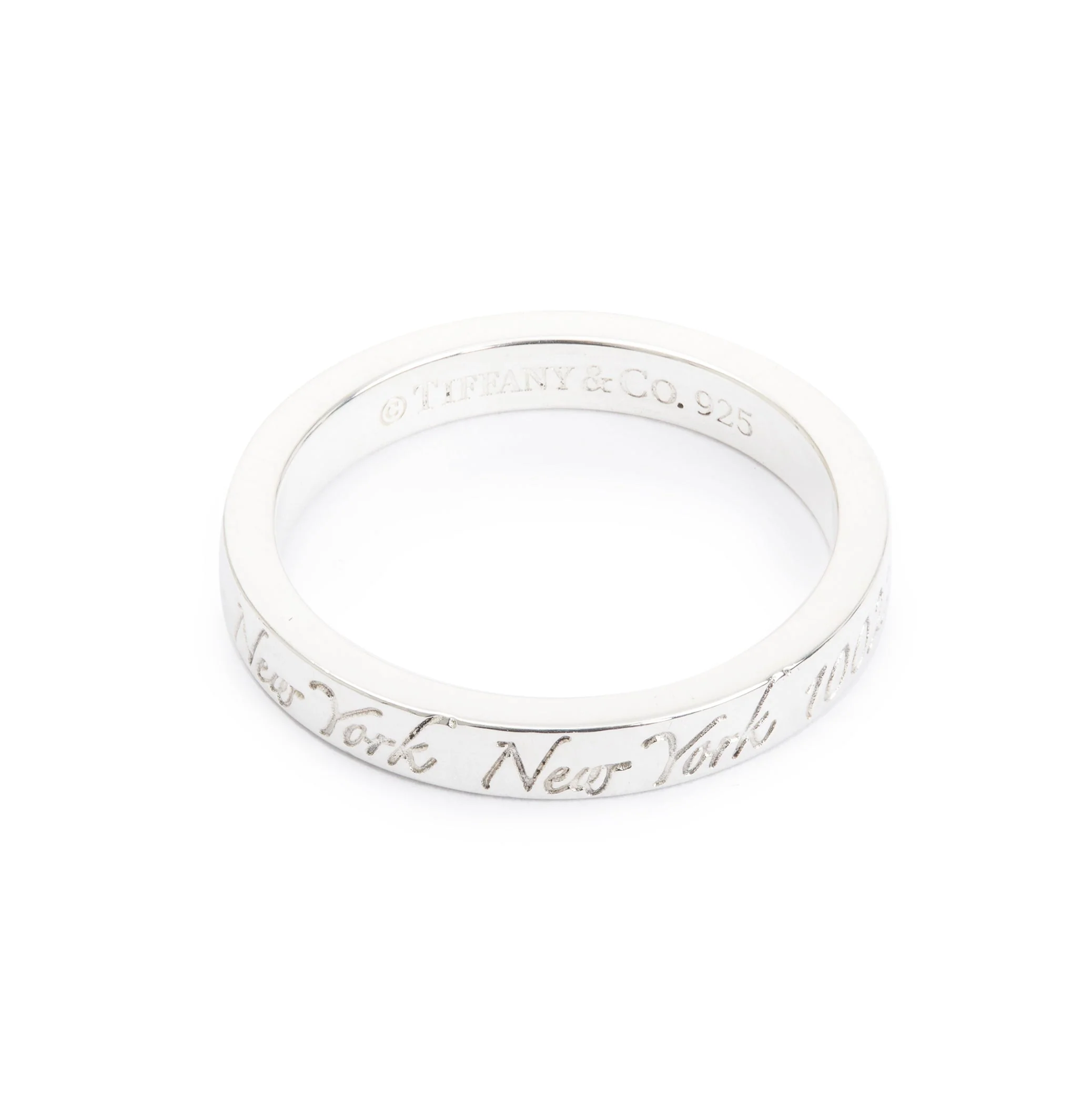 Tiffany & Co. Sterling Silver Fifth Ave Narrow Notes Band Ring, Size 6.5 - Image 2