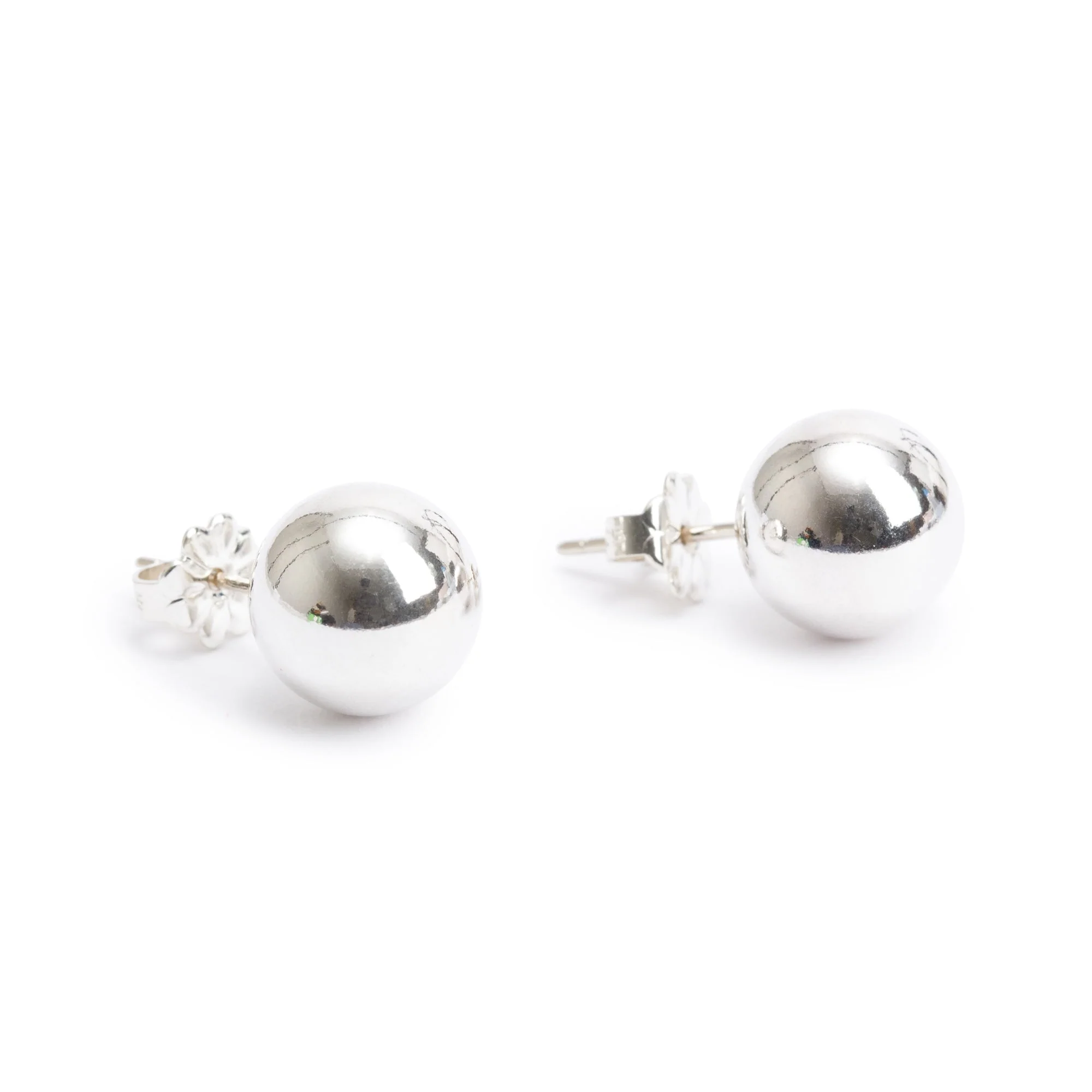 Tiffany & Co. Sterling Silver HardWear 10 MM Ball Earrings - Image 2