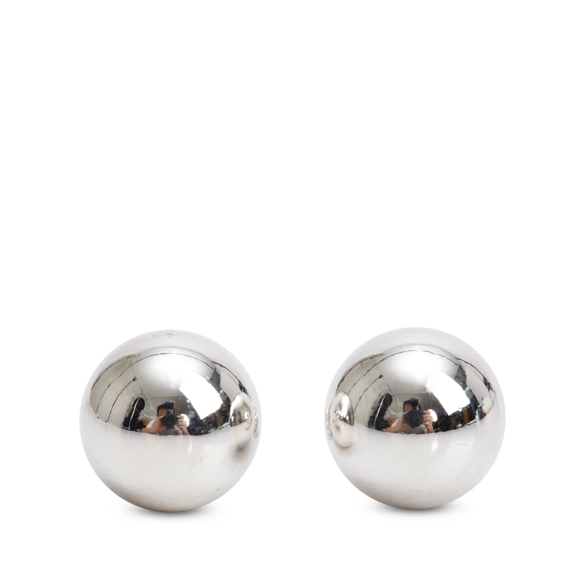 Tiffany & Co. Sterling Silver HardWear 10 MM Ball Earrings