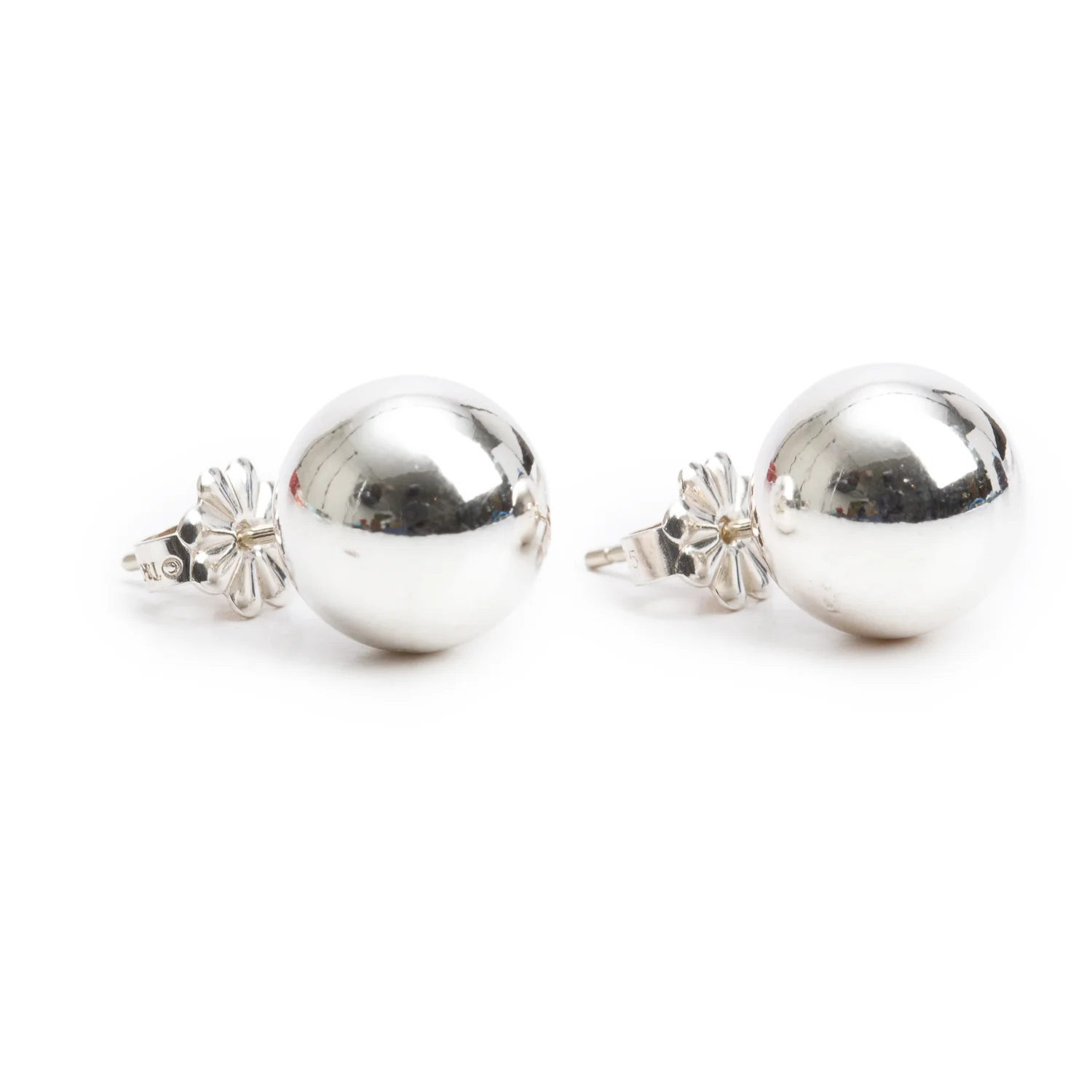 Tiffany & Co. Sterling Silver HardWear 10 MM Ball Earrings - Image 2