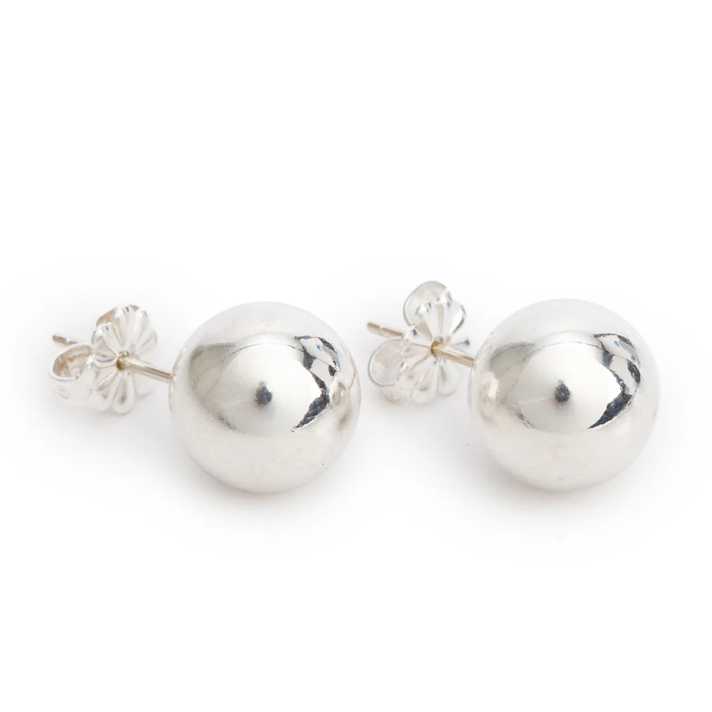 Tiffany & Co. Sterling Silver HardWear 10 MM Ball Earrings - Image 2