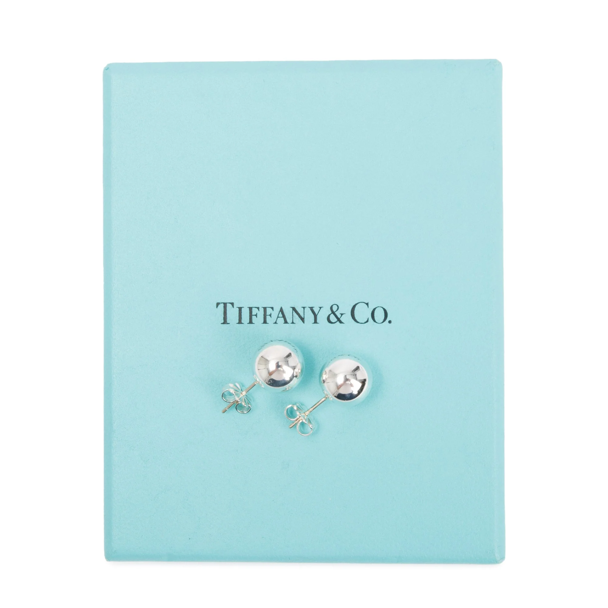 Tiffany & Co. Sterling Silver HardWear 10 MM Ball Earrings w/ Box - Image 2