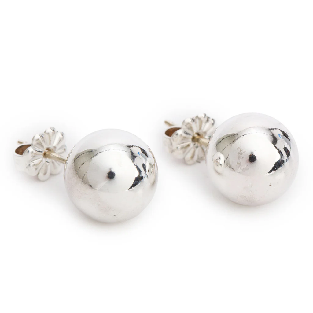 Tiffany & Co. Sterling Silver HardWear 8 MM Ball Earrings - Image 2