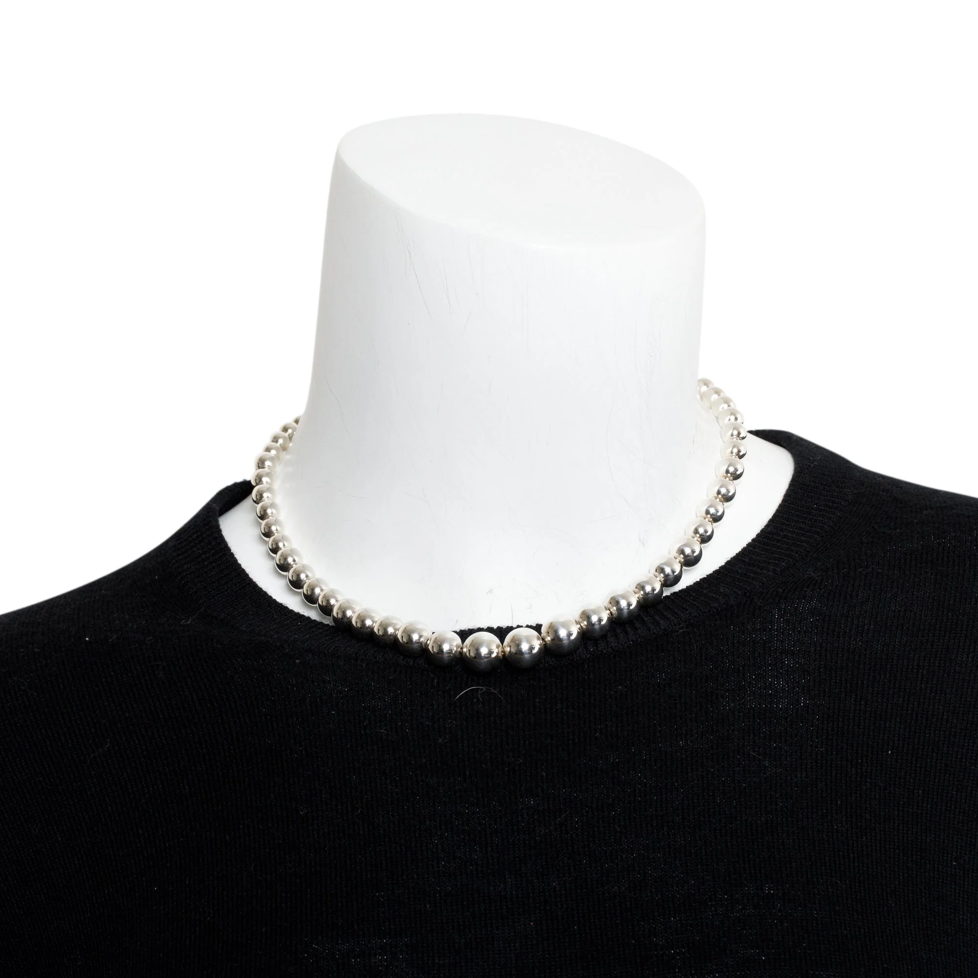 Tiffany & Co. Sterling Silver HardWear Graduated Ball Necklace - Image 2