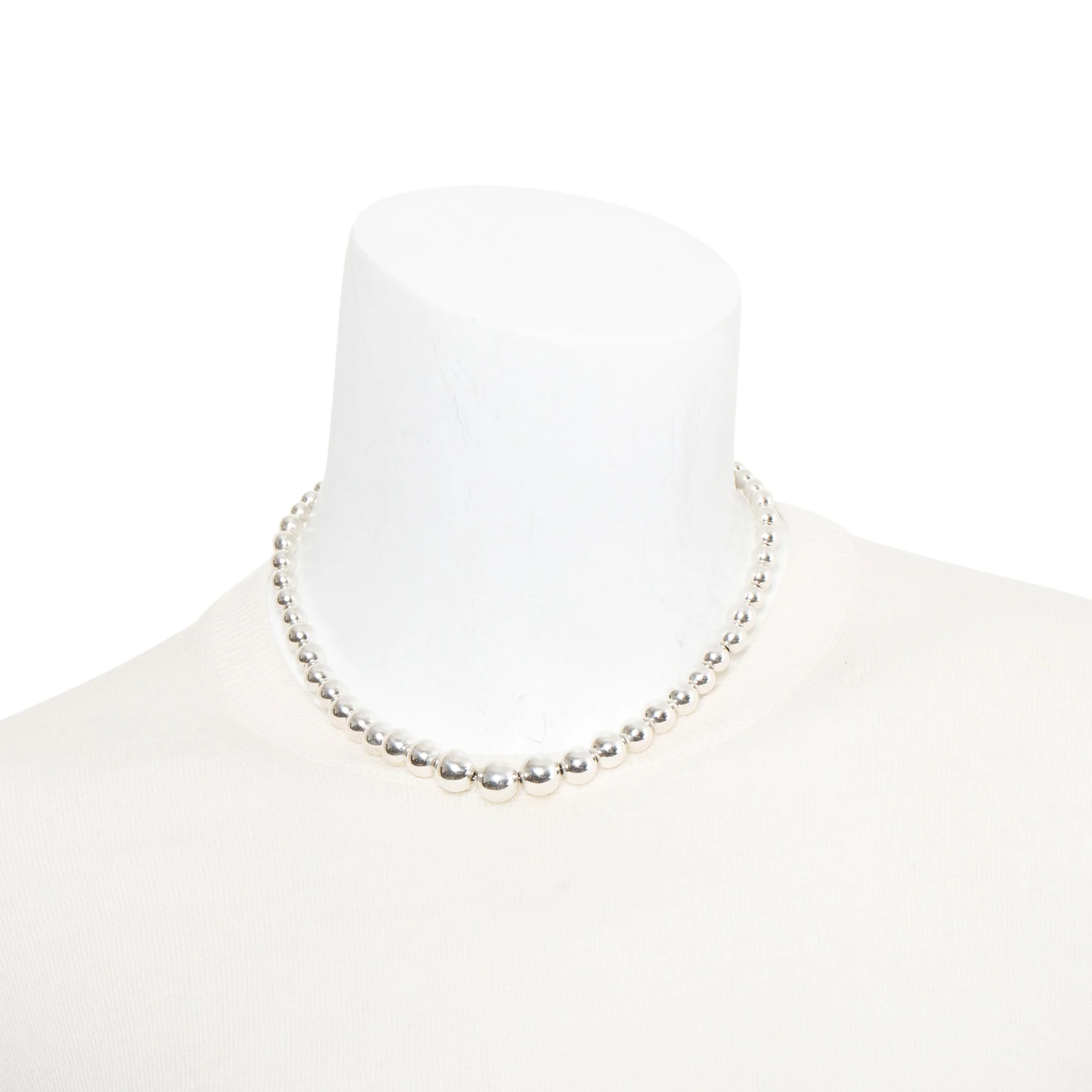 Tiffany & Co. Sterling Silver HardWear Graduated Ball Necklace - Image 2