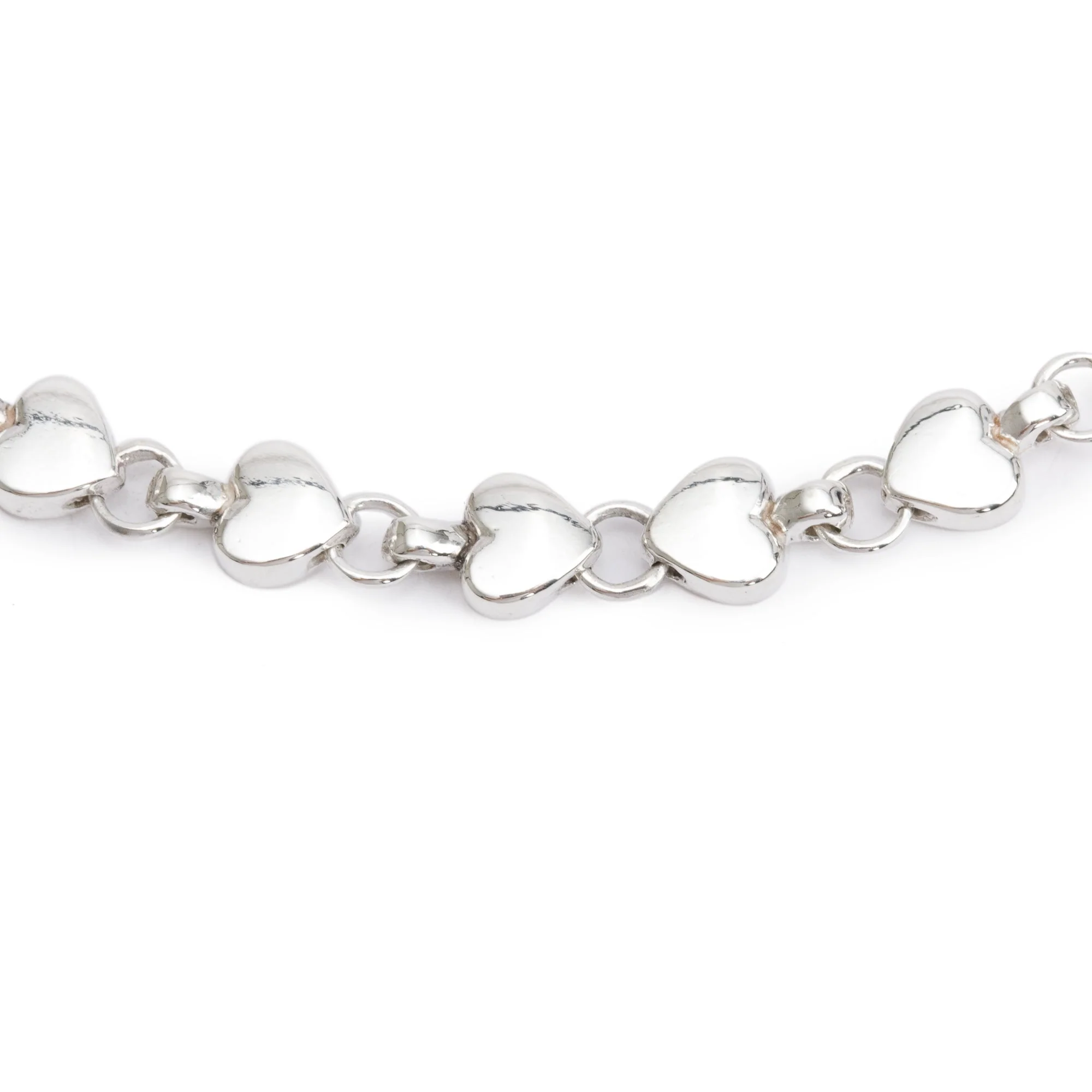 Tiffany & Co. Sterling Silver Heart Link Necklace - Image 3