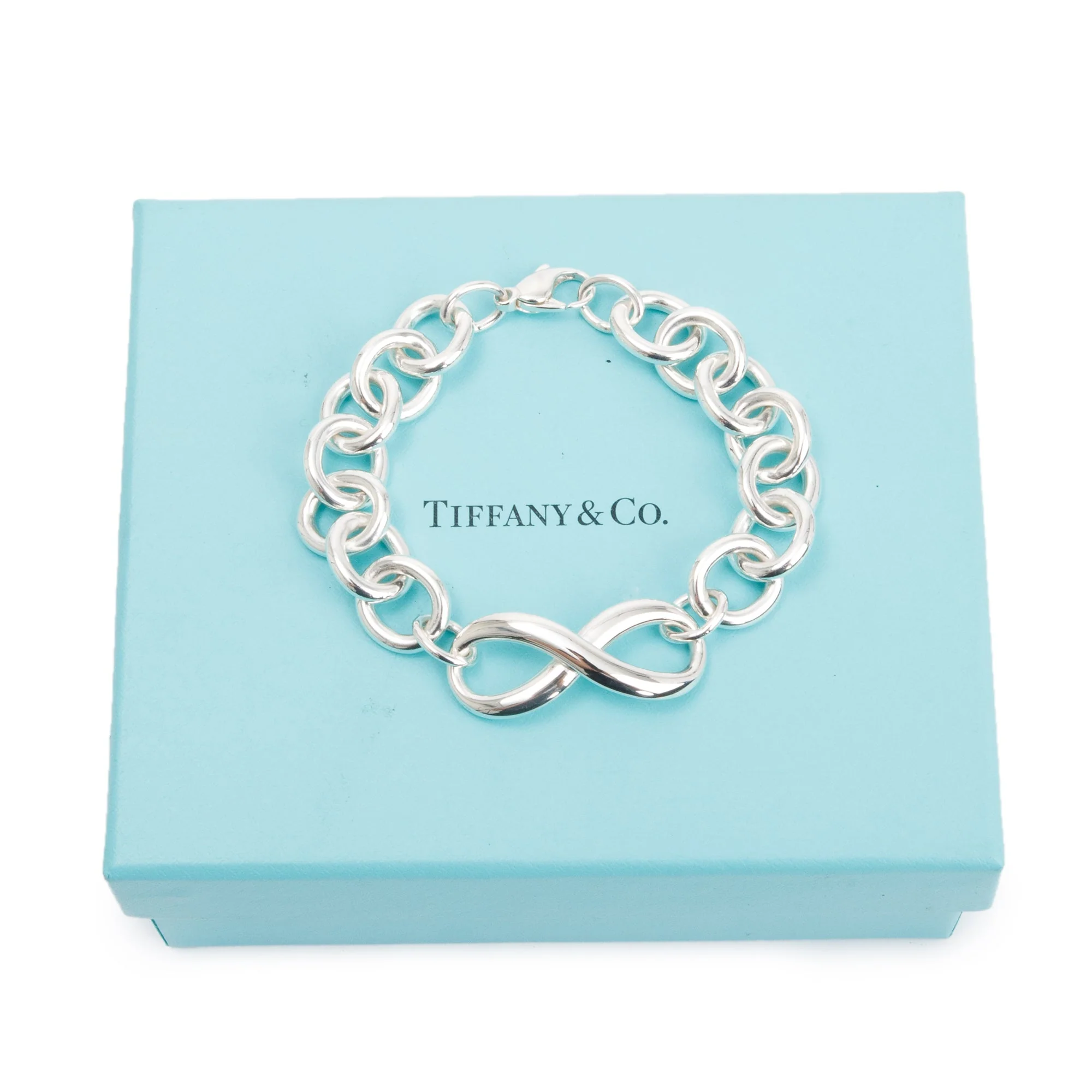Tiffany & Co. Sterling Silver Infinity Bracelet w/ Box - Image 2