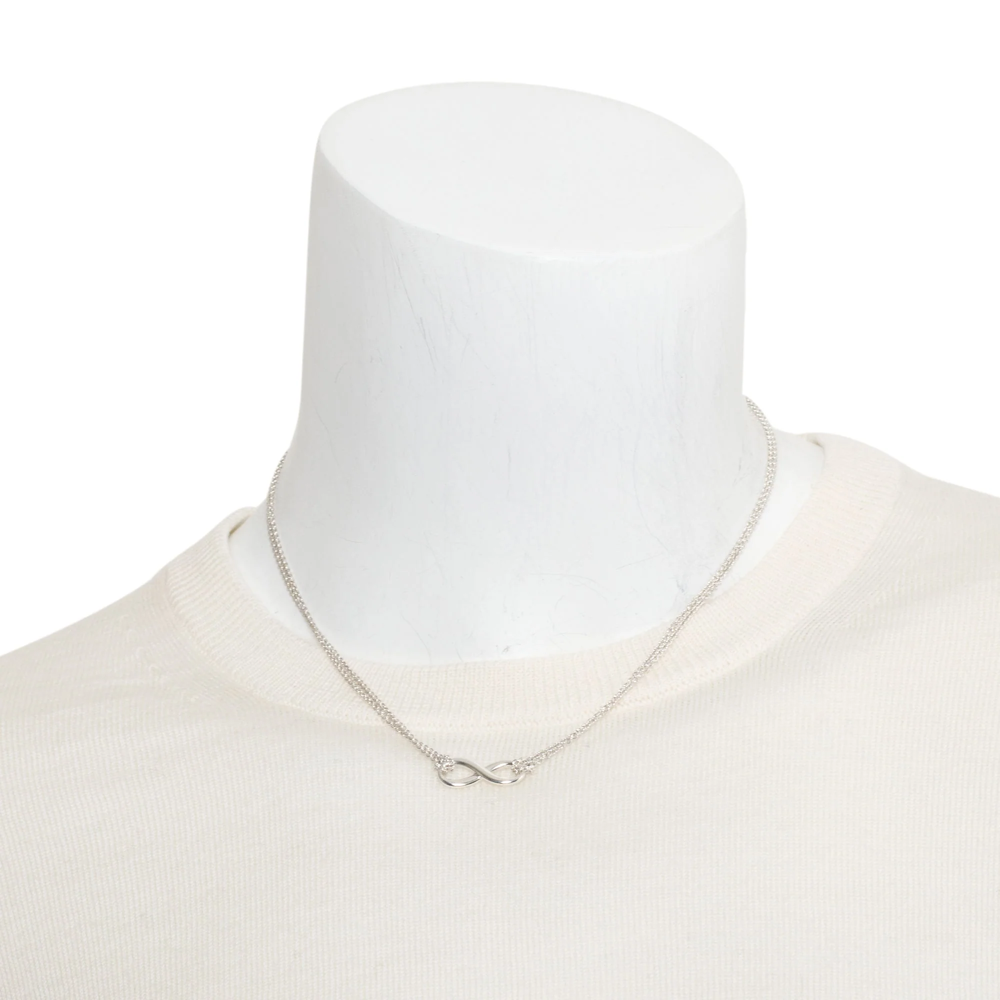 Tiffany & Co. Sterling Silver Infinity Pendant Necklace - Image 2