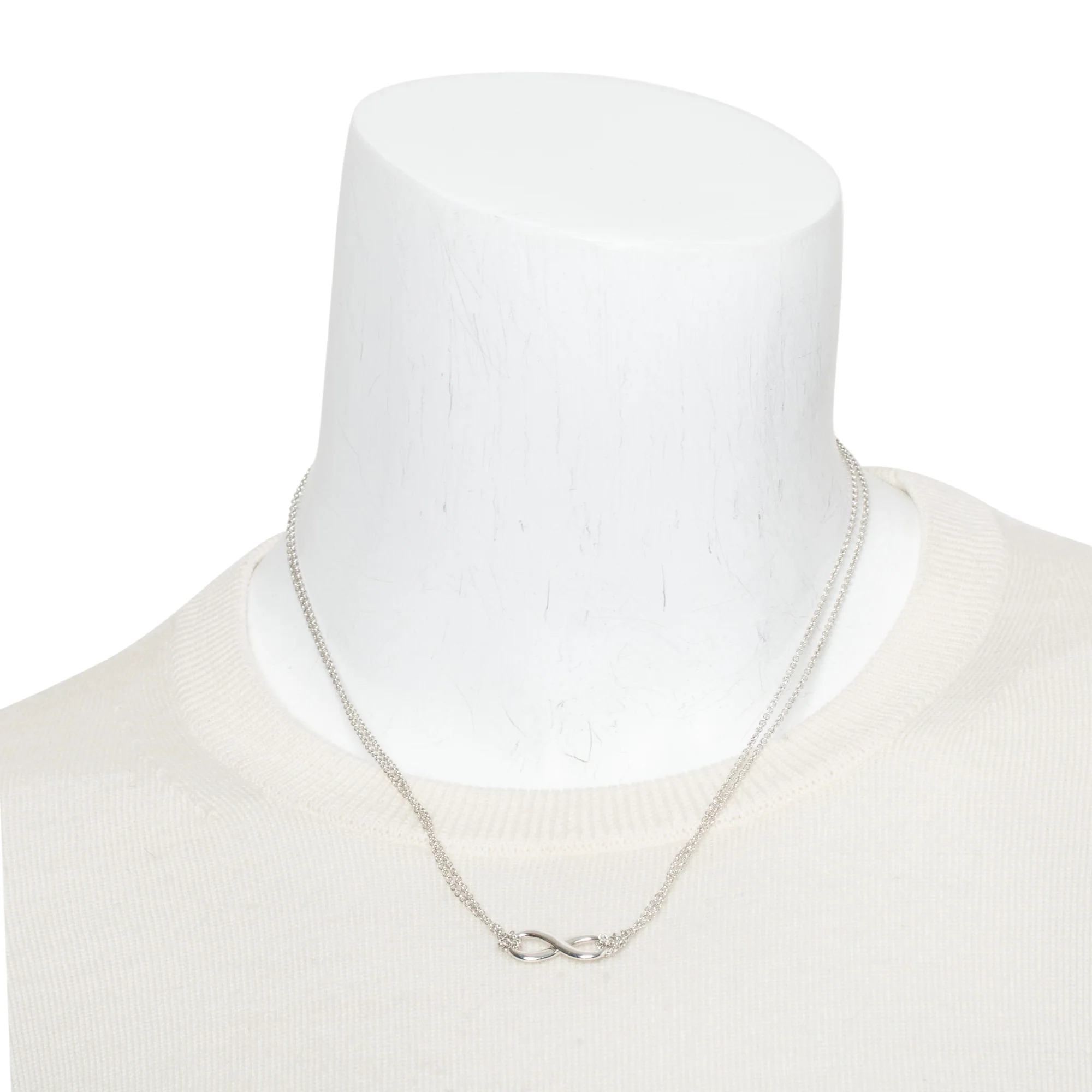 Tiffany & Co. Sterling Silver Infinity Pendant Necklace - Image 4