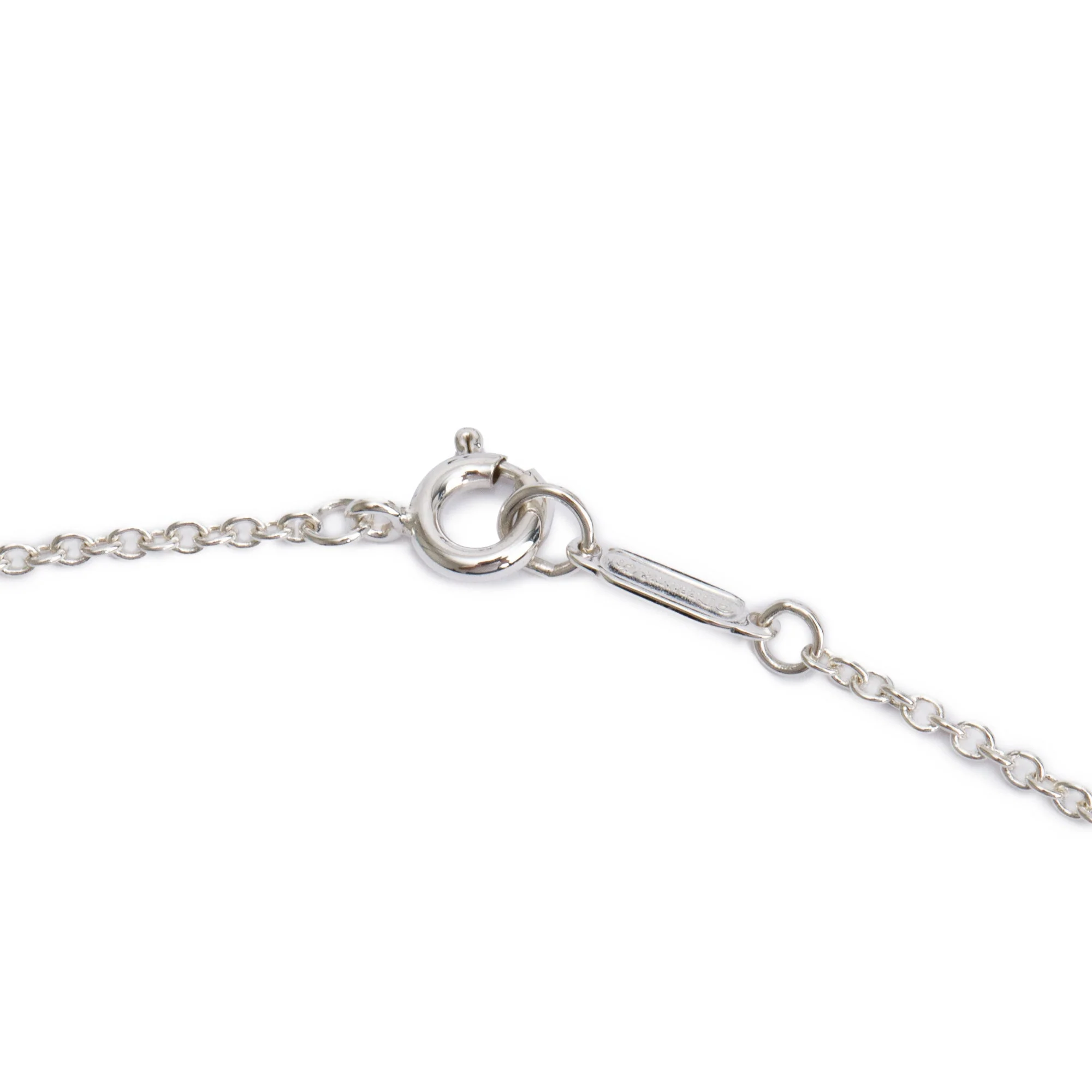 Tiffany & Co. Sterling Silver Large Atlas Pierced Circle Pendant Necklace - Image 3